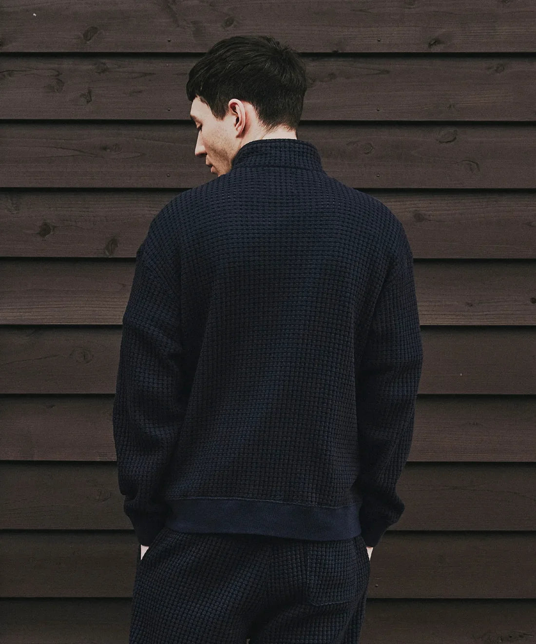 SEA GREEN ONI WAFFLE HALFZIP PULLOVER