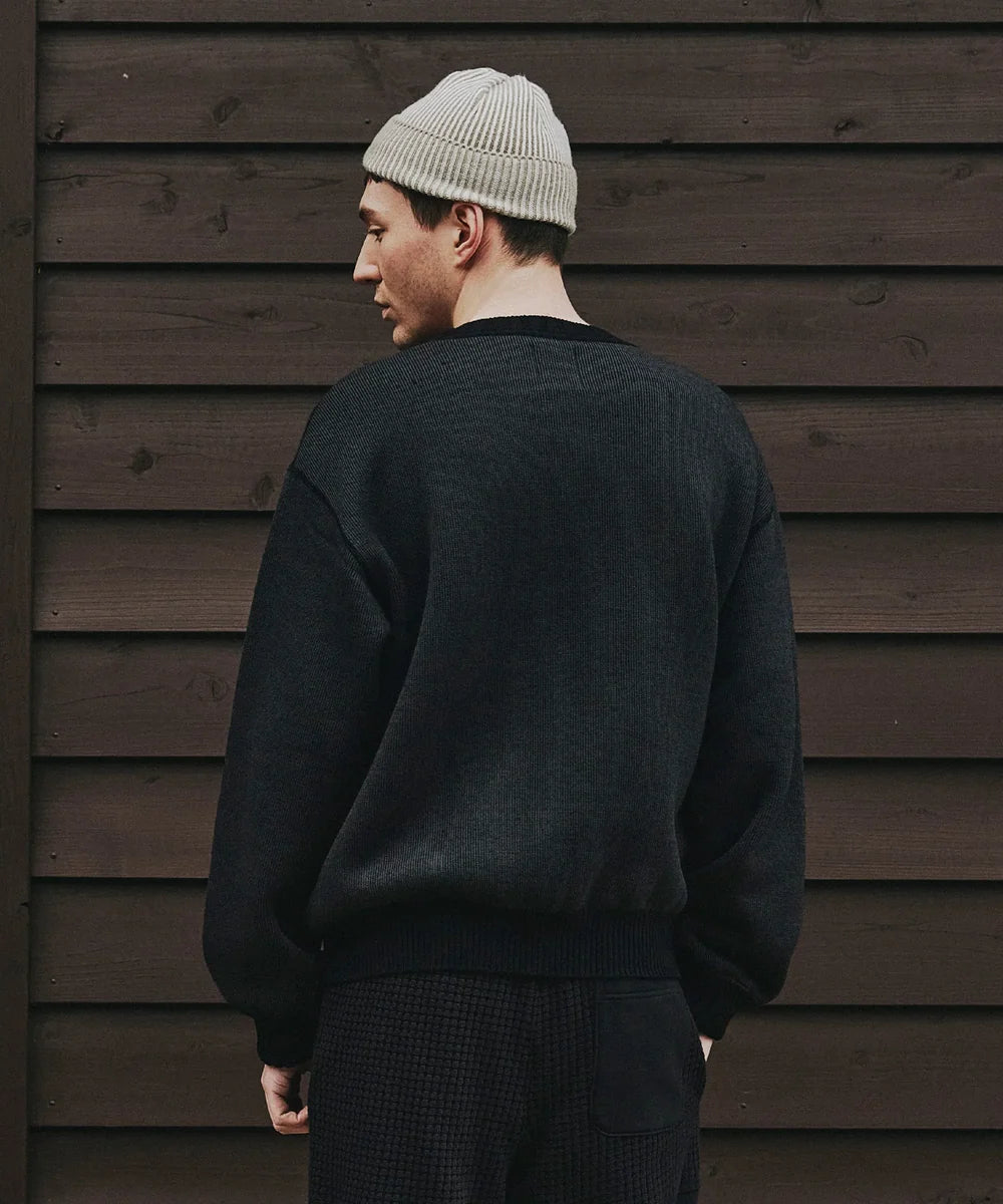 SEA GREEN FRENCH TERRY KNIT PULLOVER