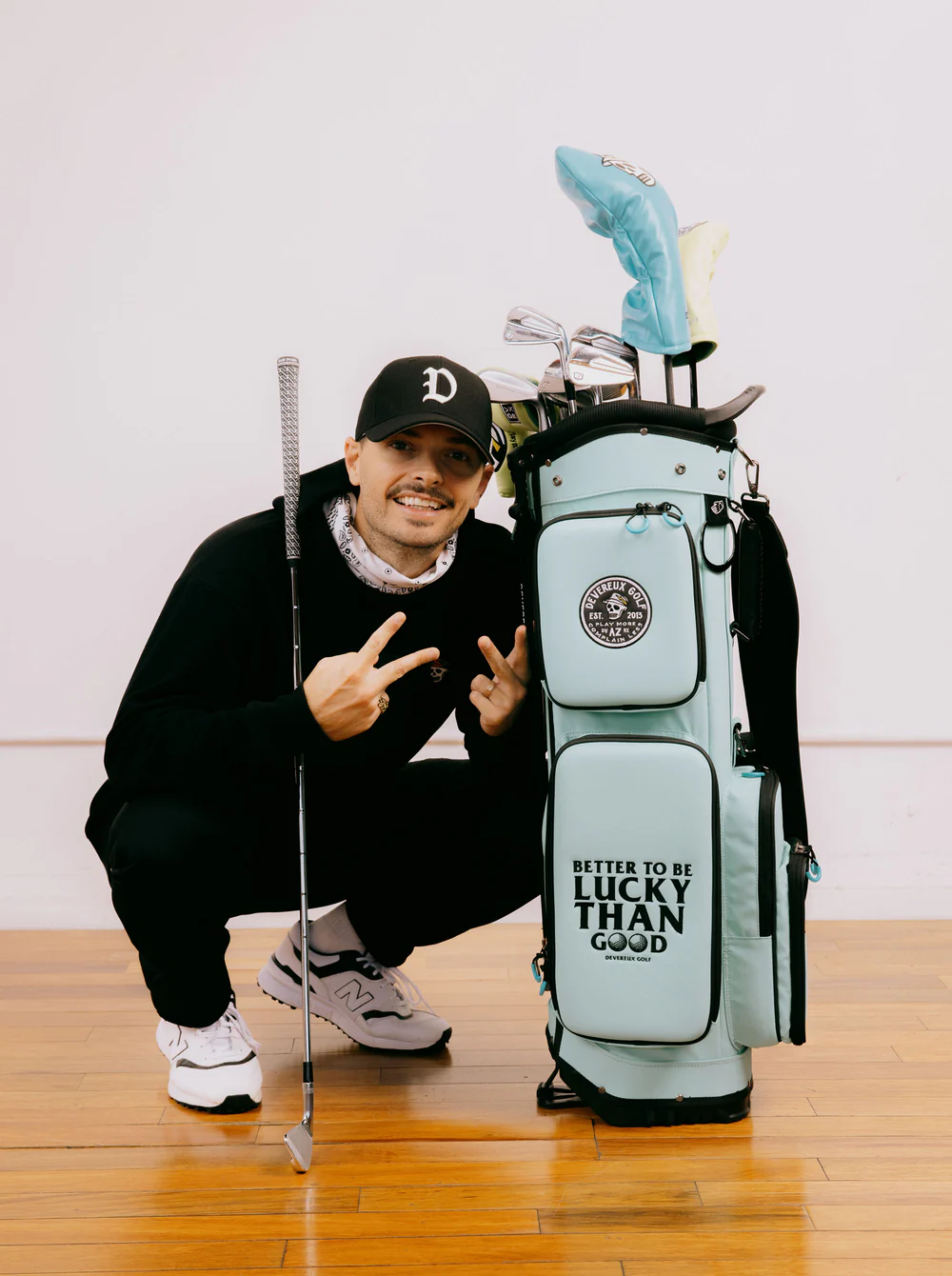 DEVEREUX GOLF Deep Side Pocket Caddie Bag/ディープサイドポケットキャディーバッグ 763474846-AQUA