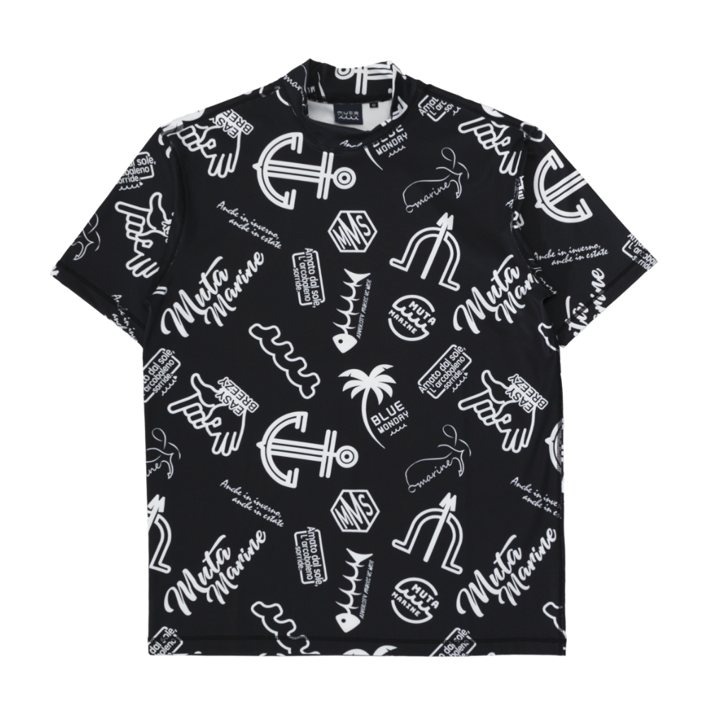 muta MARINE GOLF ムータ マリン ゴルフ | Tシャツ ブラック×ホワイト