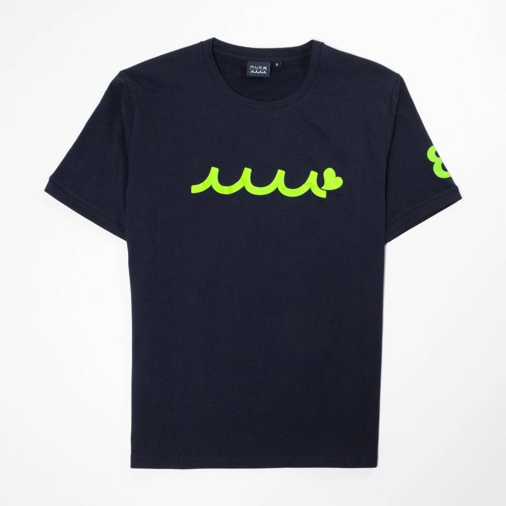 EARLY WAVE NEON Tシャツ スリムフィット MMAX-434463 ストレッチ / NAVY×GREEN