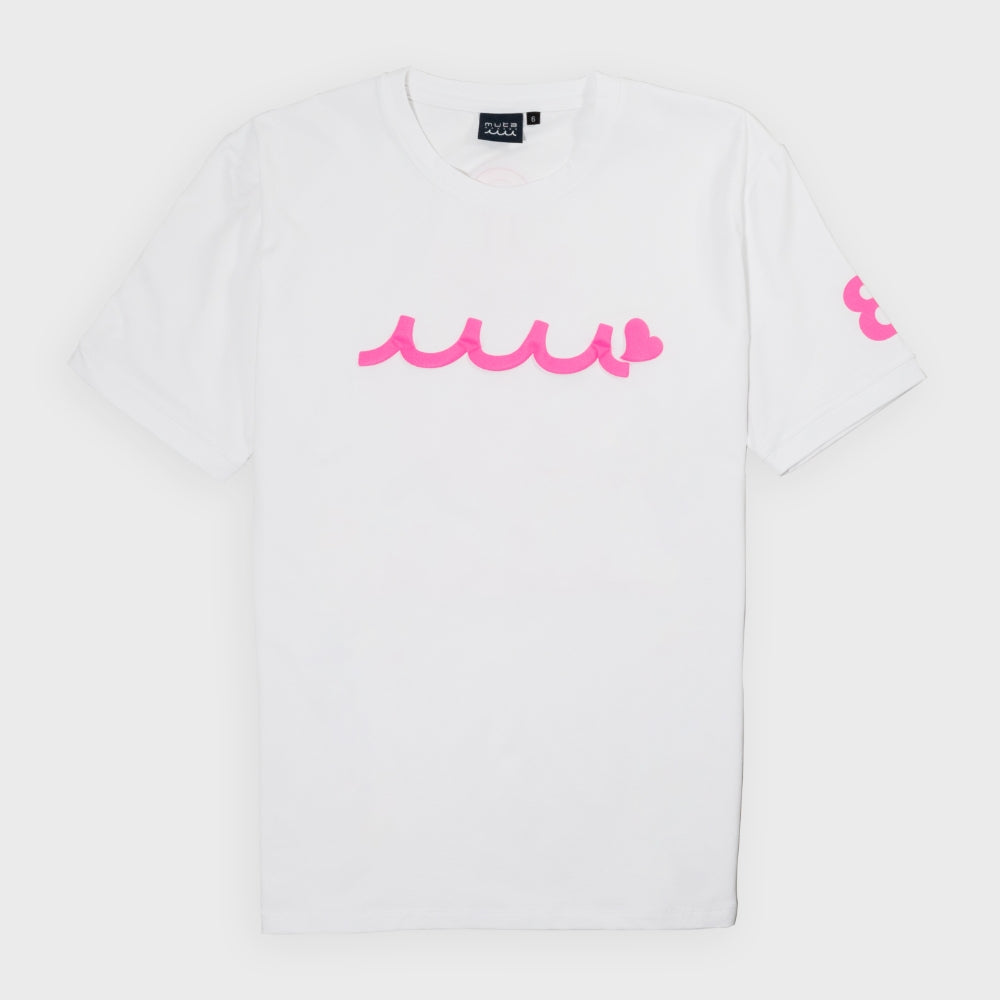 EARLY WAVE NEON Tシャツ スリムフィット MMAX-434463 ストレッチ / WHITE×PINK