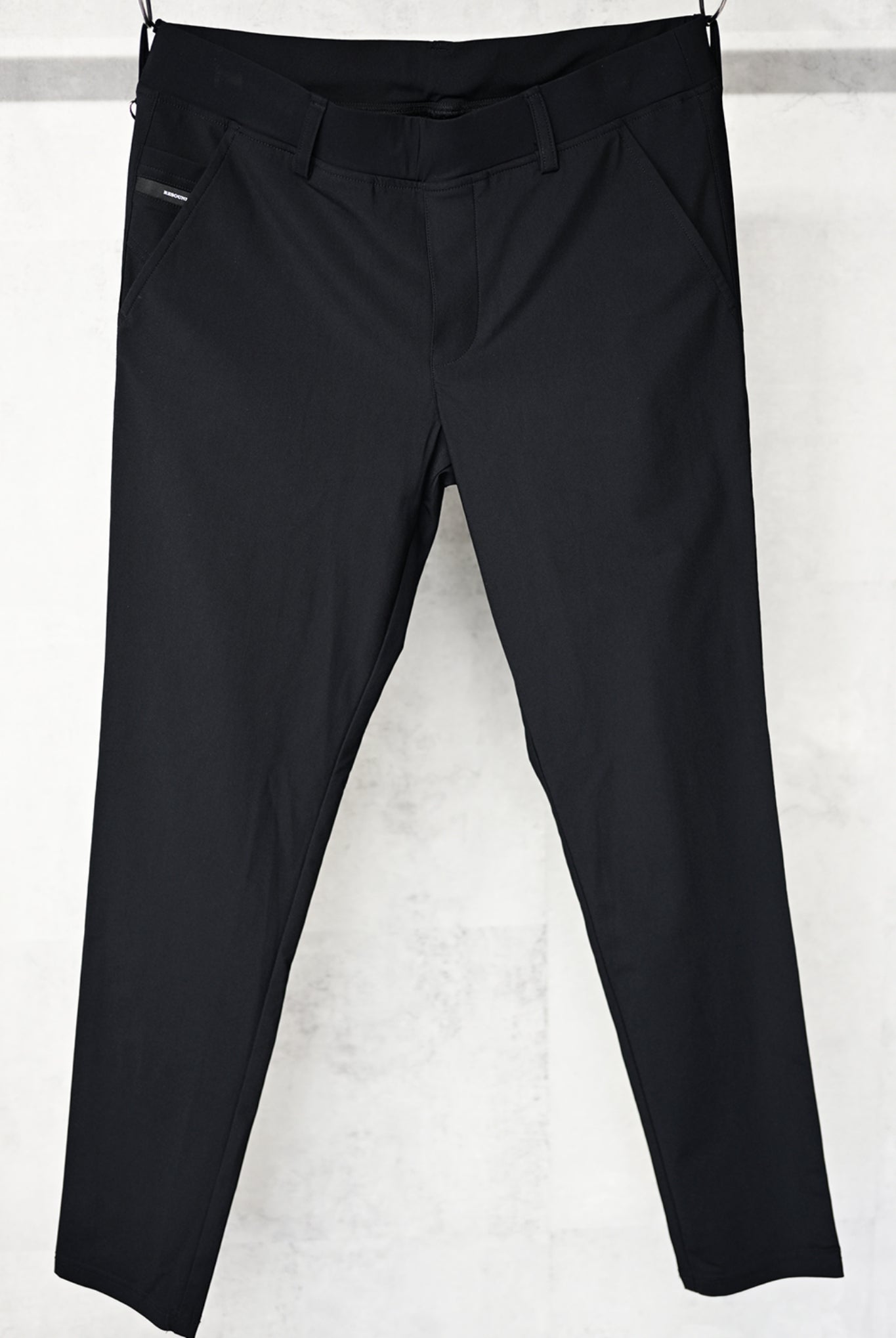 CHRIS EASY PANTS BASIC-ST-016 TIGHT TAPERD ロングパンツ 機能素材 / NYLON BLACK