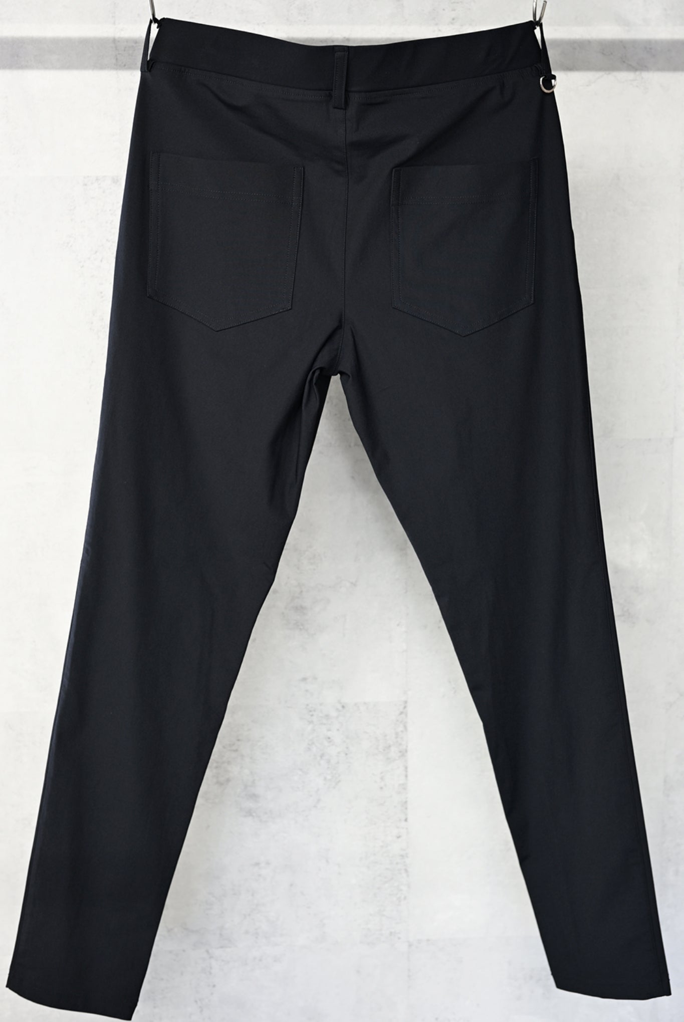 CHRIS EASY PANTS BASIC-ST-016 TIGHT TAPERD ロングパンツ 機能素材 / NYLON BLACK