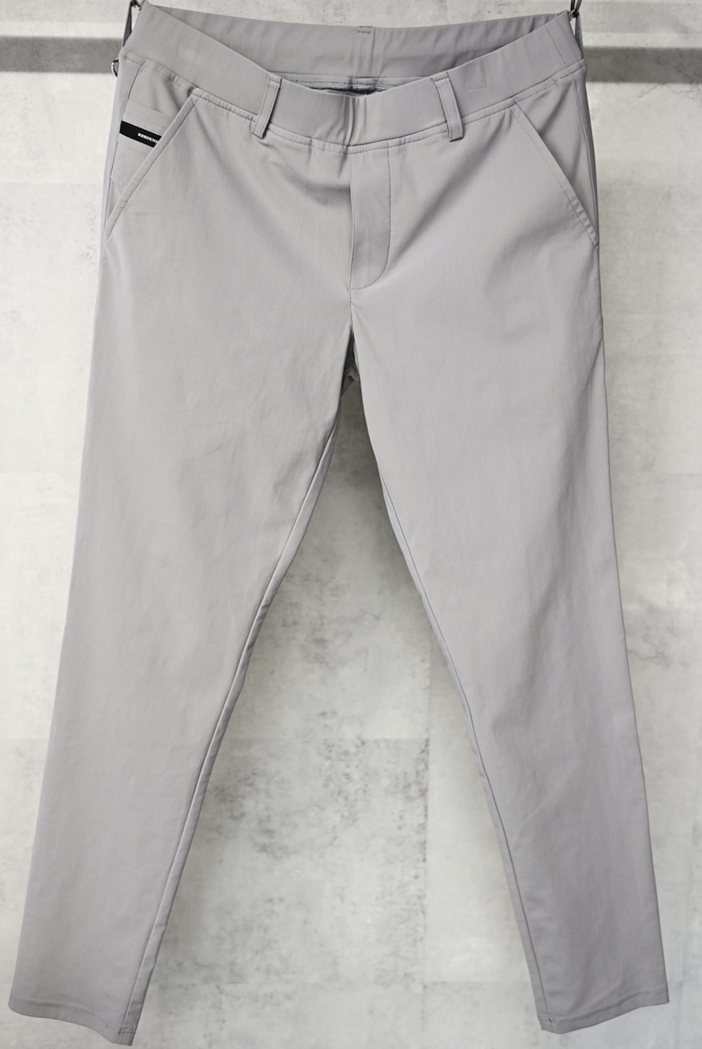 CHRIS EASY PANTS BASIC-ST-016 TIGHT TAPERD ロングパンツ 機能素材 / NYLON GREY