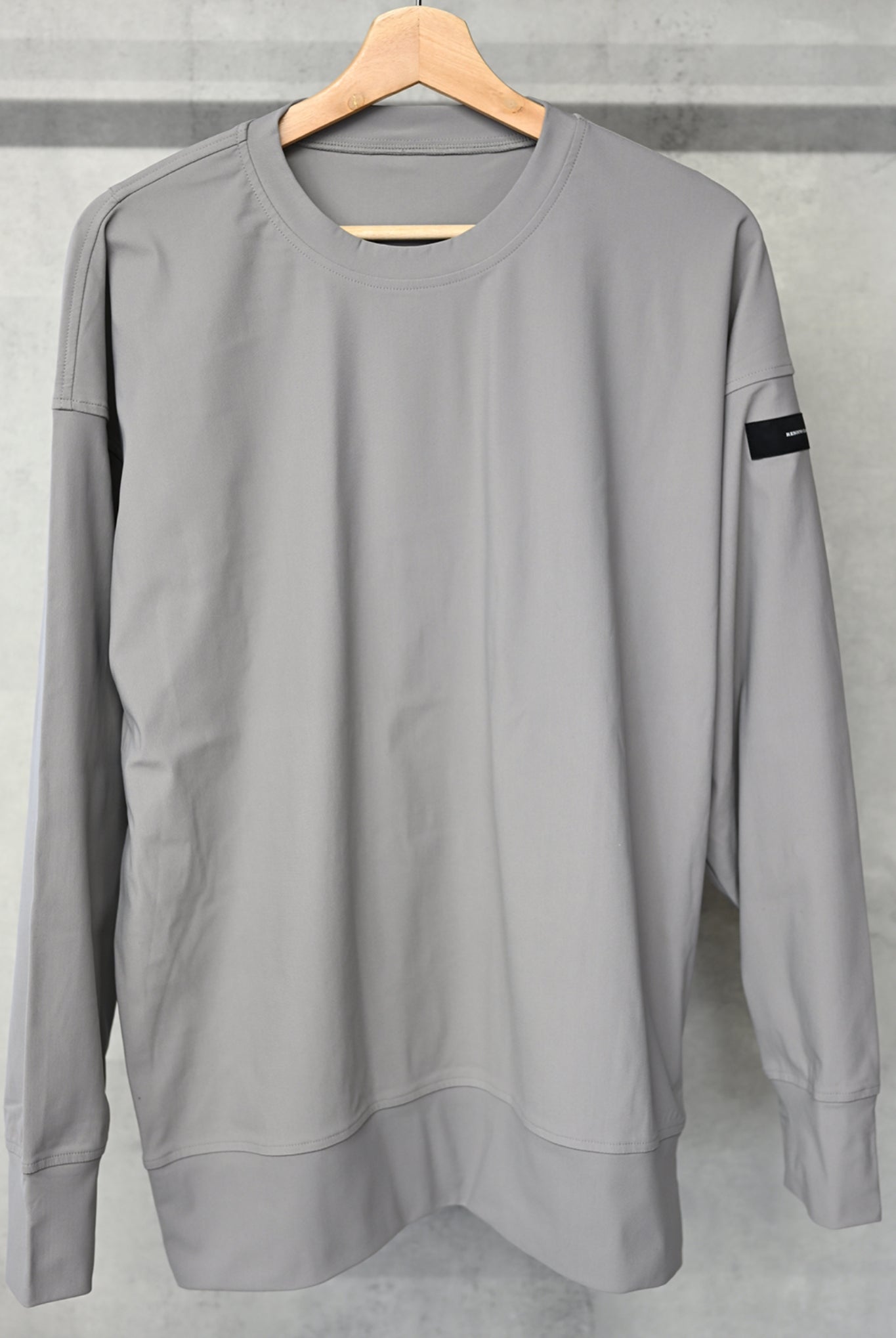 NYLON long sleeve LOOSE FIT RC33-C-001 ロンT トレーナー 360°ストレッチ 速乾  セットアップ / GREY