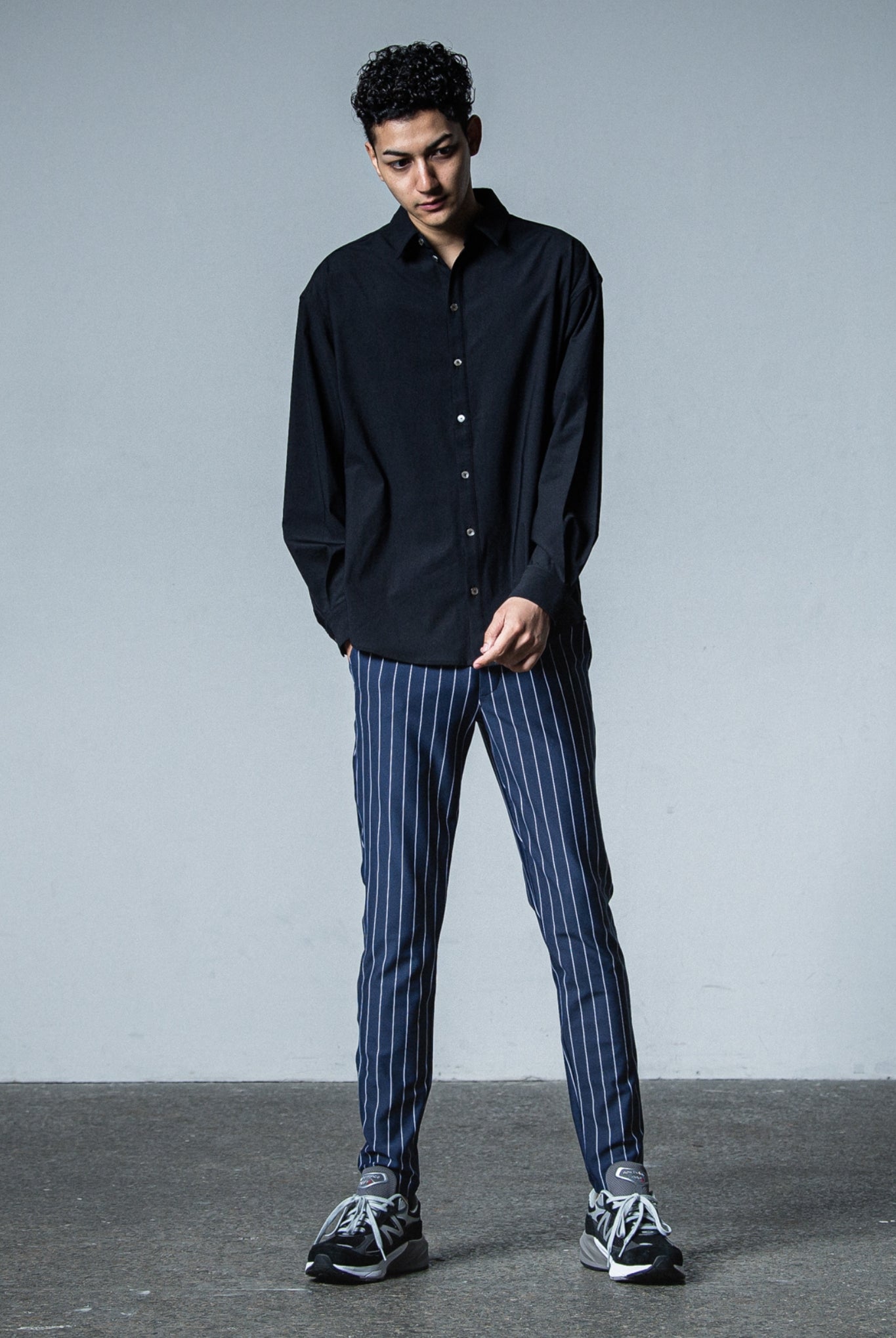 NYLON jack shirts RC33-SH-001 シャツ ストレッチ 速乾 / BLACK