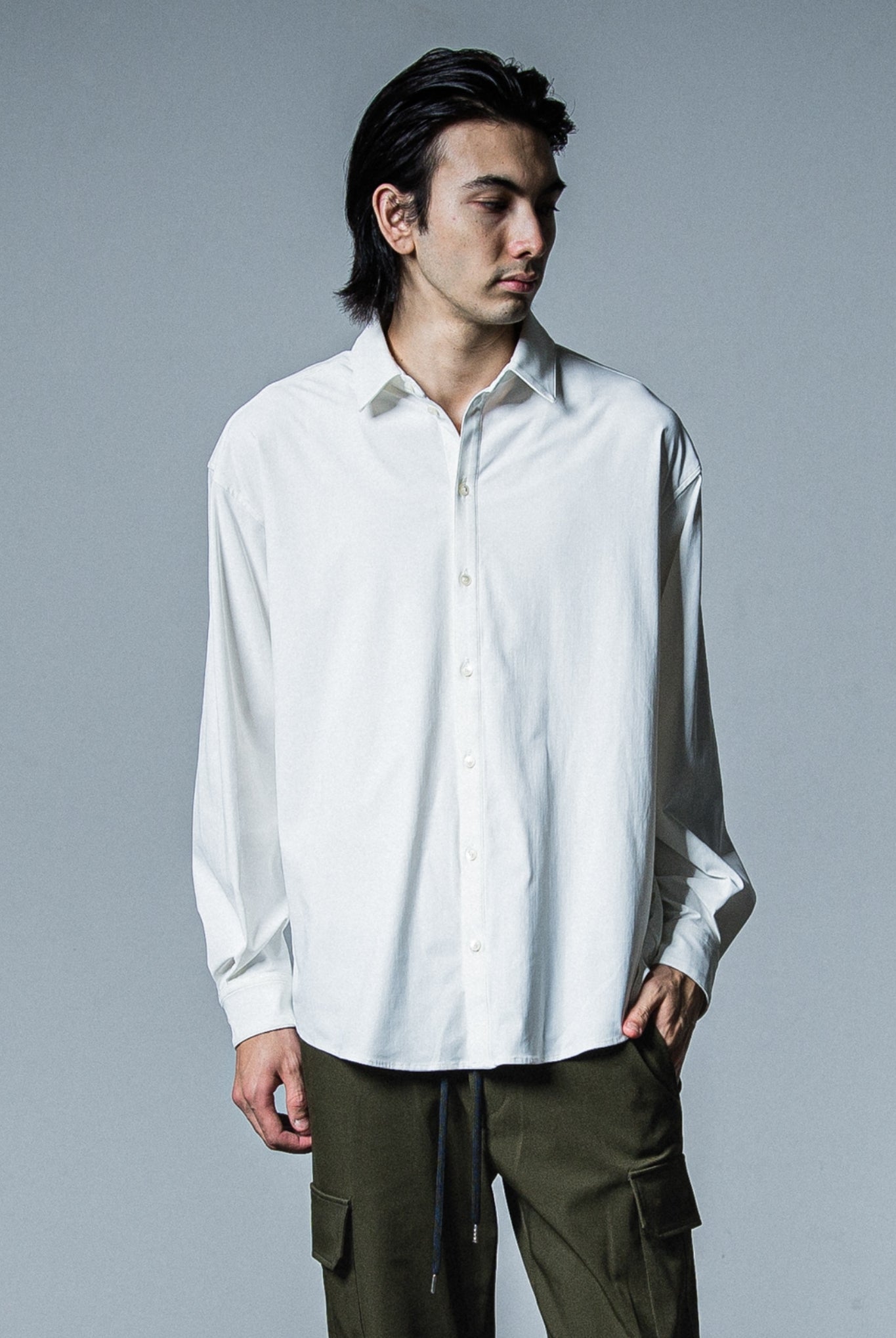 NYLON jack shirts RC33-SH-001 シャツ ストレッチ 速乾 / WHITE