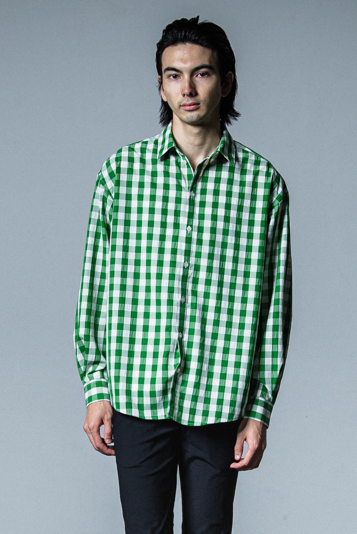 jack shirts (pattern) RC33-SH-001 シャツ チェック 速乾 / GREEN CHECK