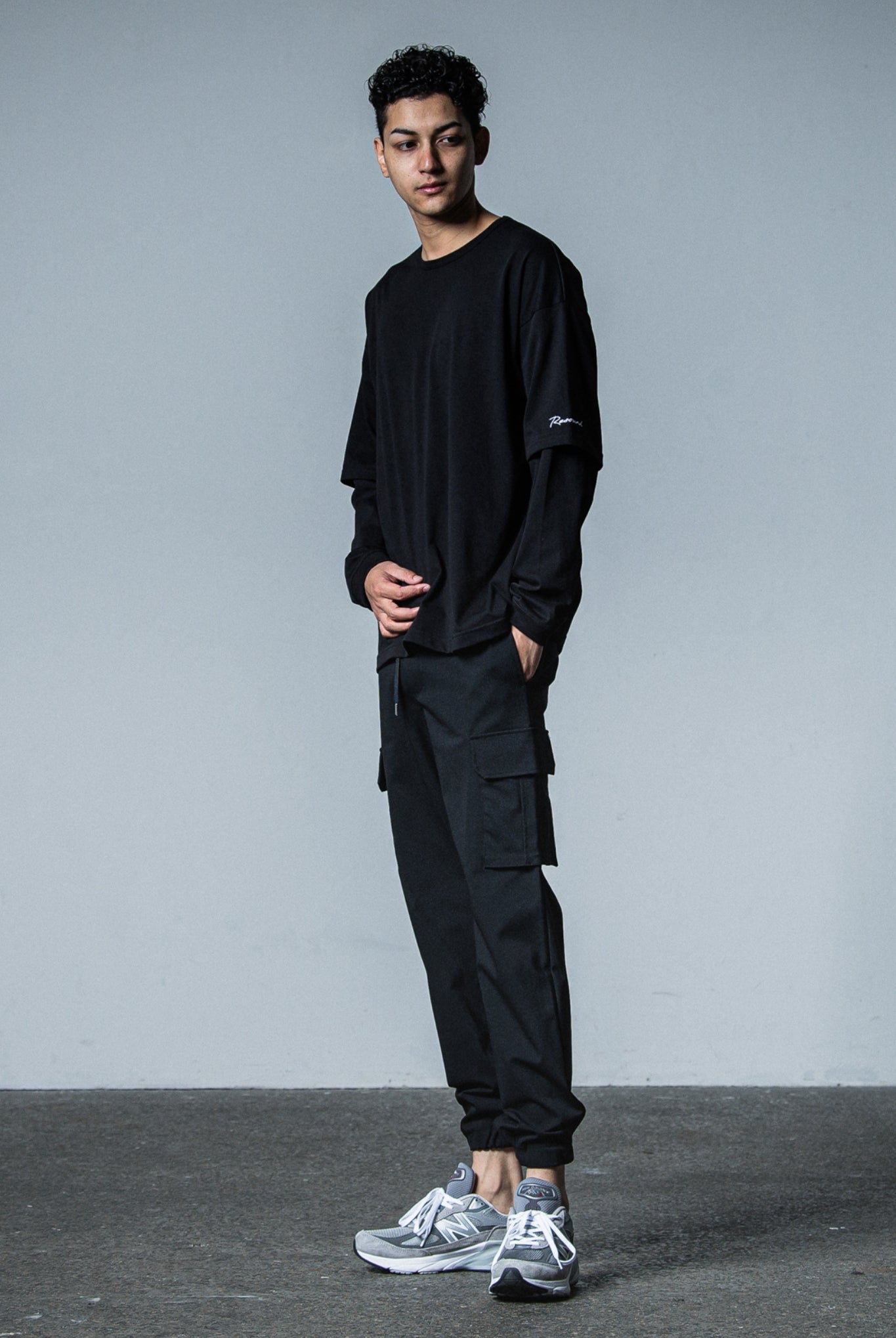 PT CARGO PANTS RC33-ST-035 SEMI LOOSE FIT ロングパンツ イージーカーゴ 速乾 / BLACK