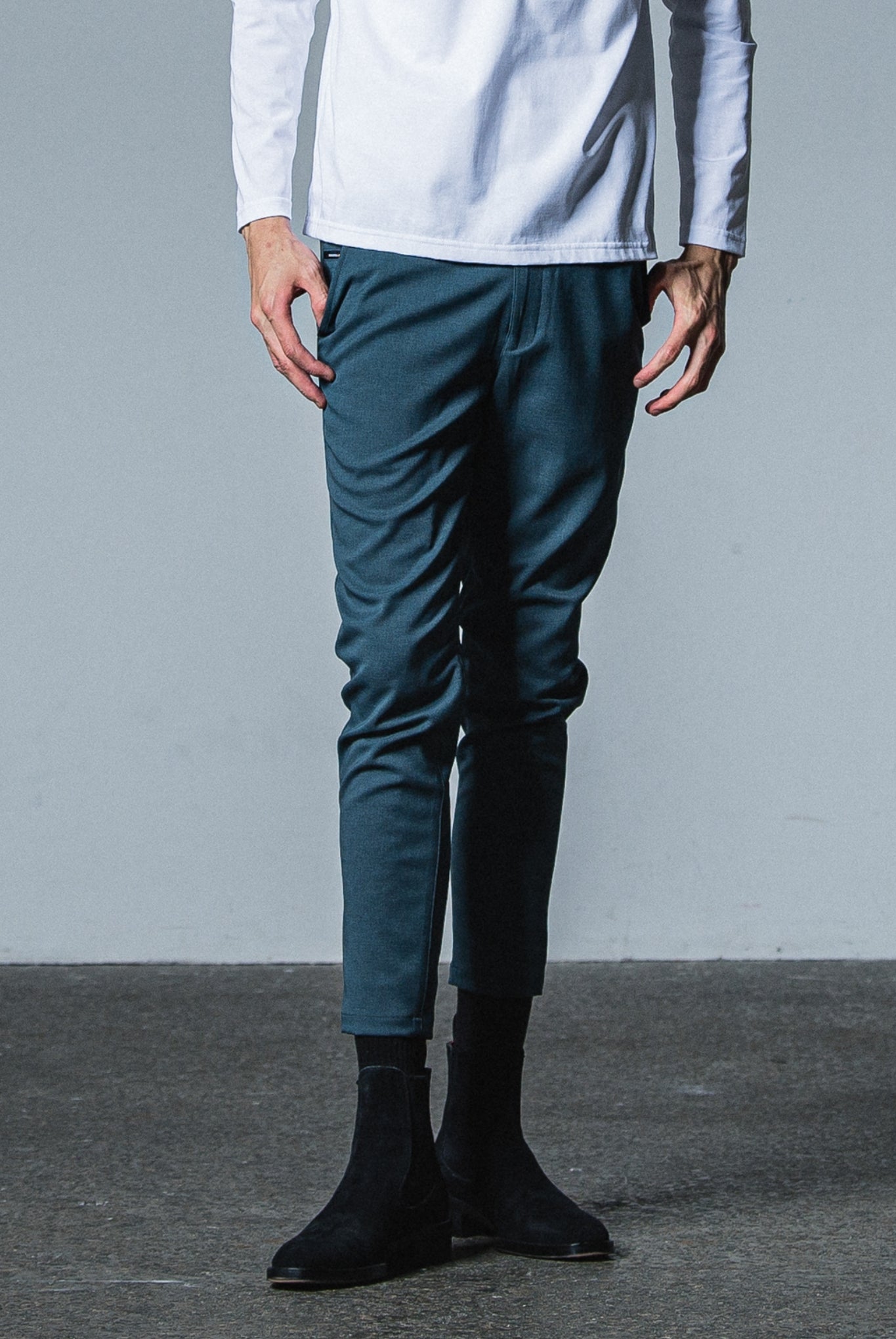 PAT TIGHT EASY PANTS RC33-ST-037BN TIGHT TAPERD ロングパンツ タイト イージースラックス ストレッチ / GREEN