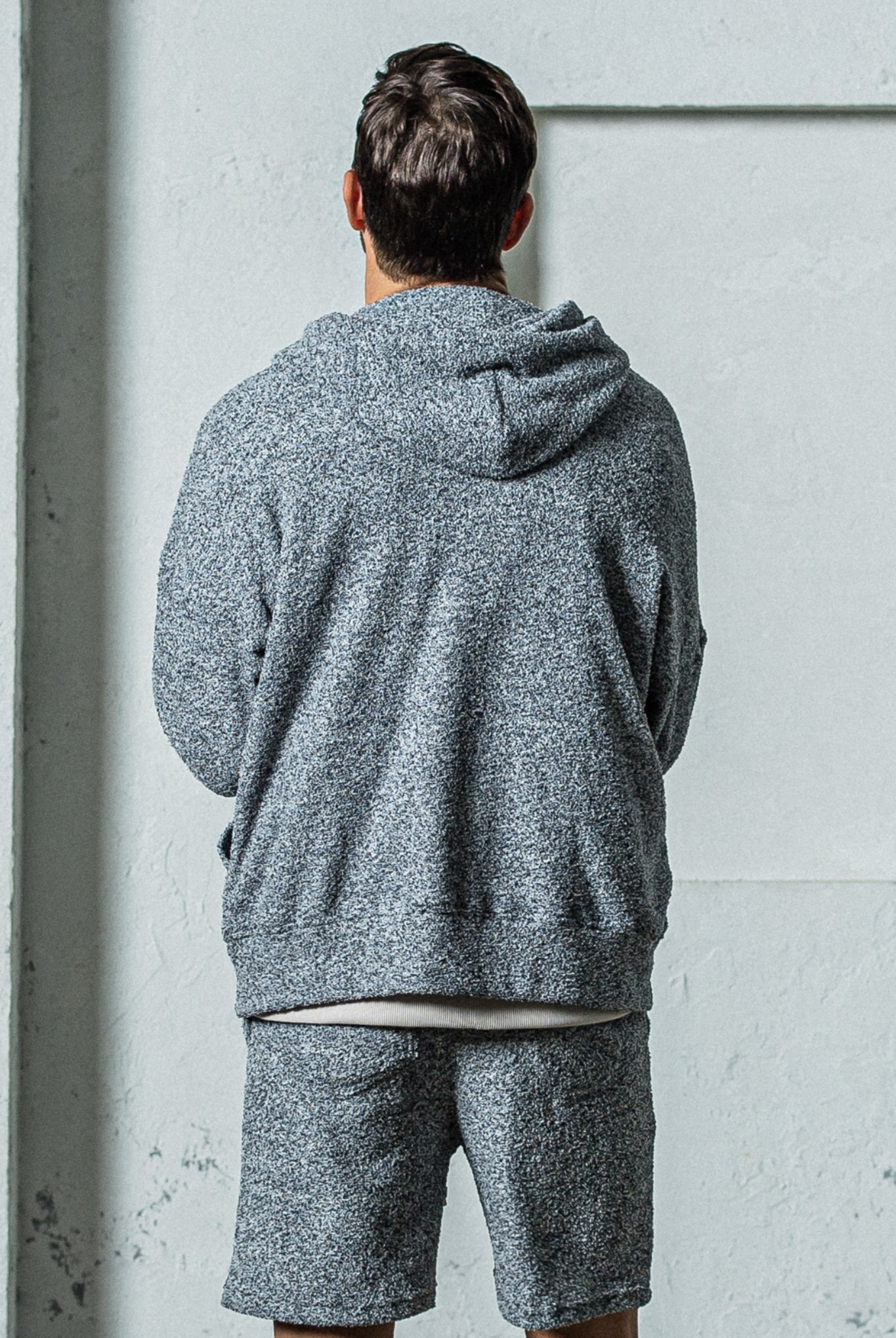 【ご予約受付中】MOLE YARN PILE zip loose hoodie RC35-C-005 ジップアップパーカー パイル素材 セットアップ / GREY [全3色]