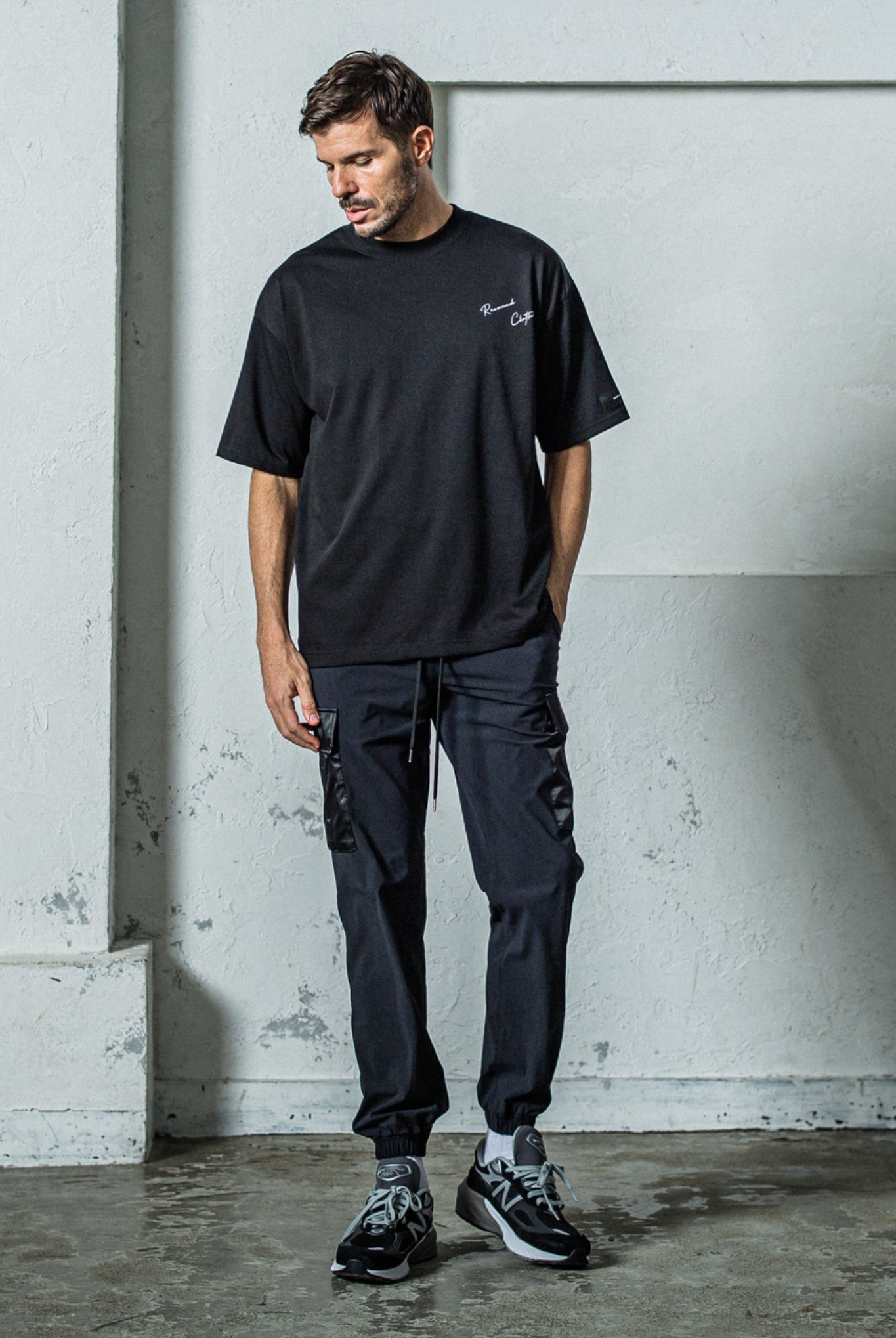 NY PT CARGO PANTS RC35-ST-035 イージーカーゴパンツ 軽量ナイロン 接触冷感 UVカット ストレッチ  / BLACK [全3色]