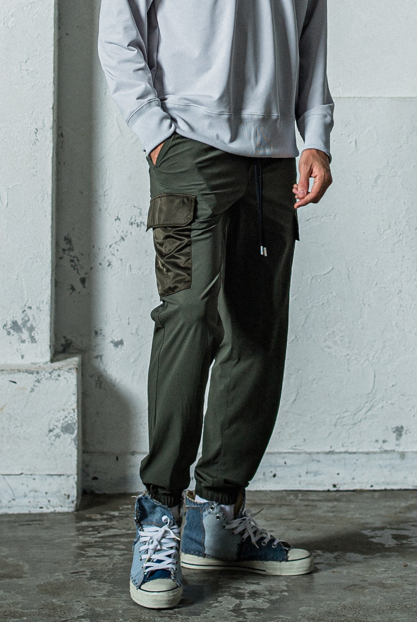 NY PT CARGO PANTS RC35-ST-035 イージーカーゴパンツ 軽量ナイロン 接触冷感 UVカット ストレッチ / KHAKI [全3色]