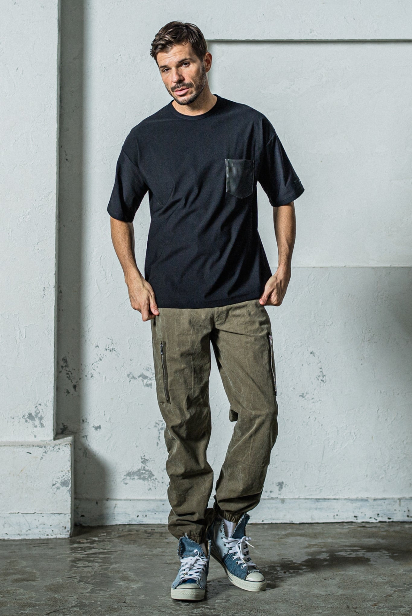 【ご予約受付中】DAVID CARGO PANTS RC35-ST-040 カーゴパンツ 経年変化 立体デザイン 美シルエット / VKHAKI [全2色]