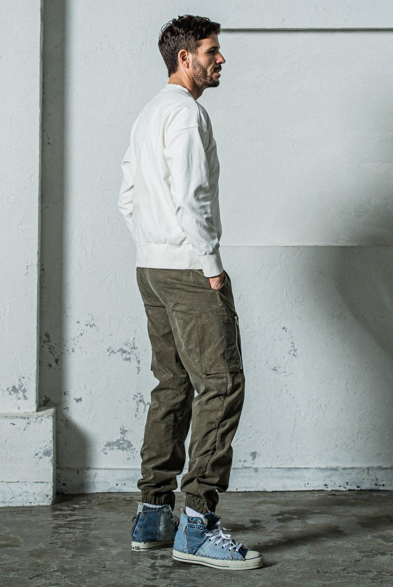 【ご予約受付中】DAVID CARGO PANTS RC35-ST-040 カーゴパンツ 経年変化 立体デザイン 美シルエット / VKHAKI [全2色]