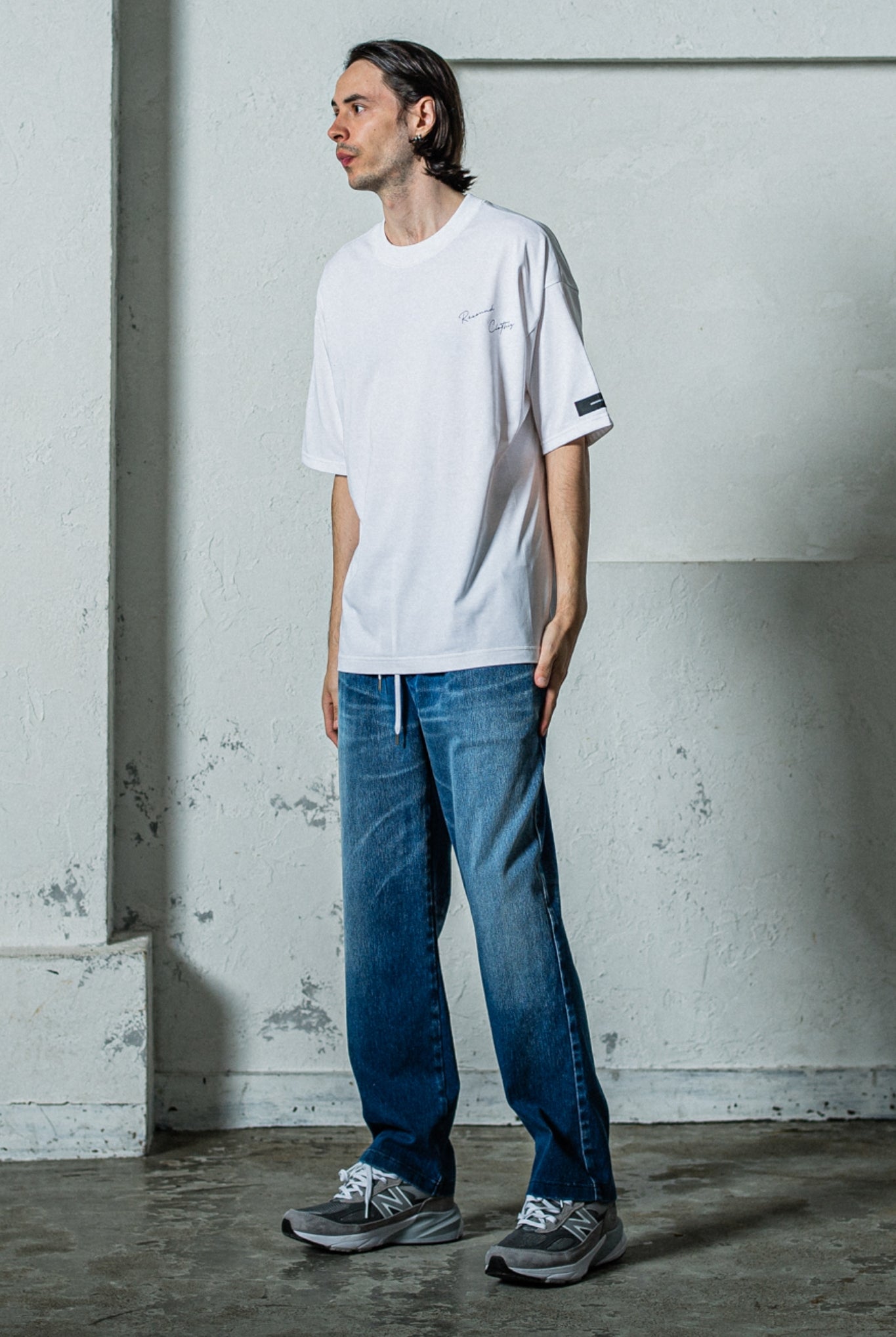 【ご予約受付中】BACK Photo OVER TEE RC35-T-001 Tシャツ コットン100% UVカット 蒸れにくい 光沢感 しなやかな手触り / WHITE[全3色]