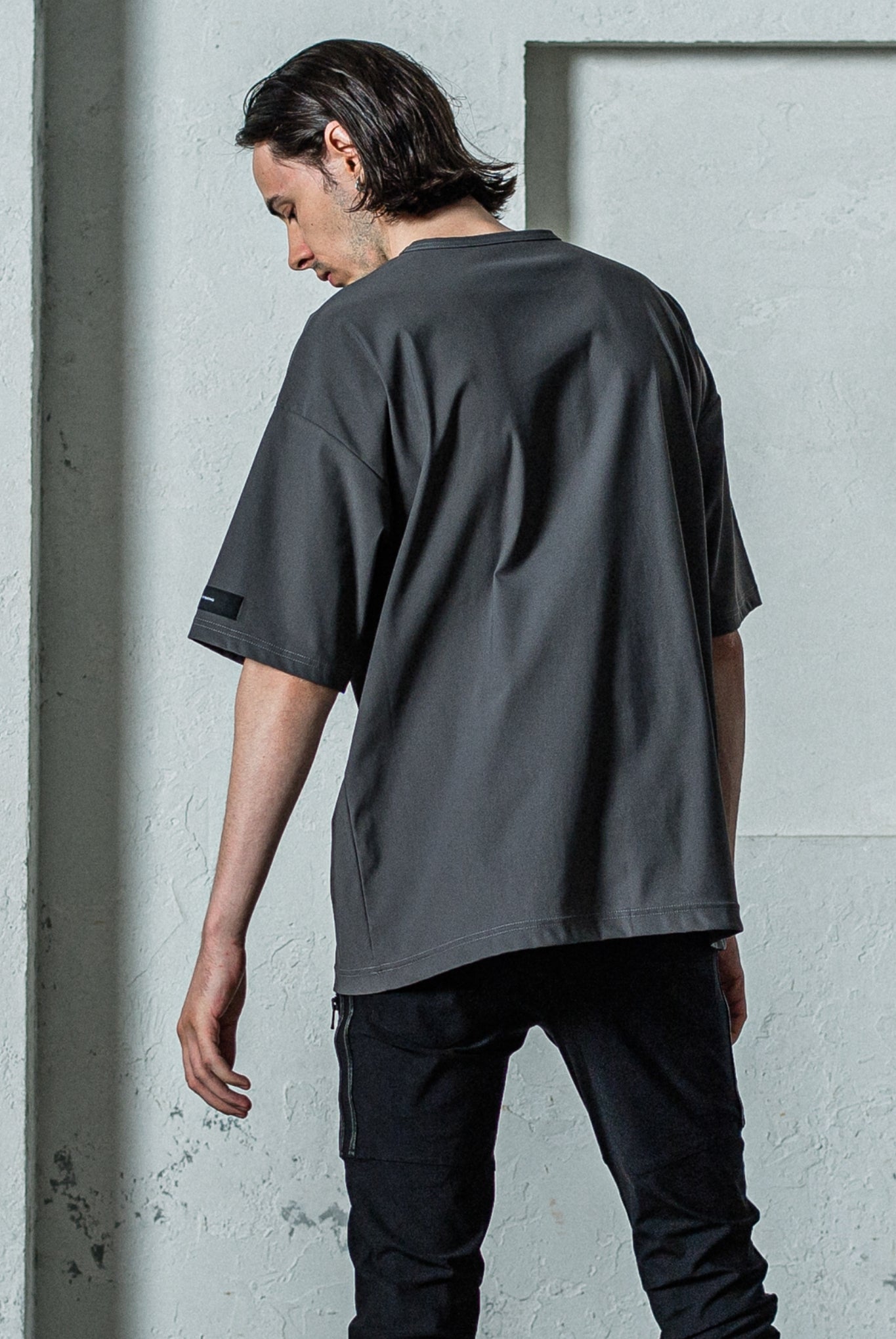 【ご予約受付中】leather pocket overnylon T RC35-T-005 Tシャツ しなやかな手触り ストレッチ 速乾 / GREY [全3色]