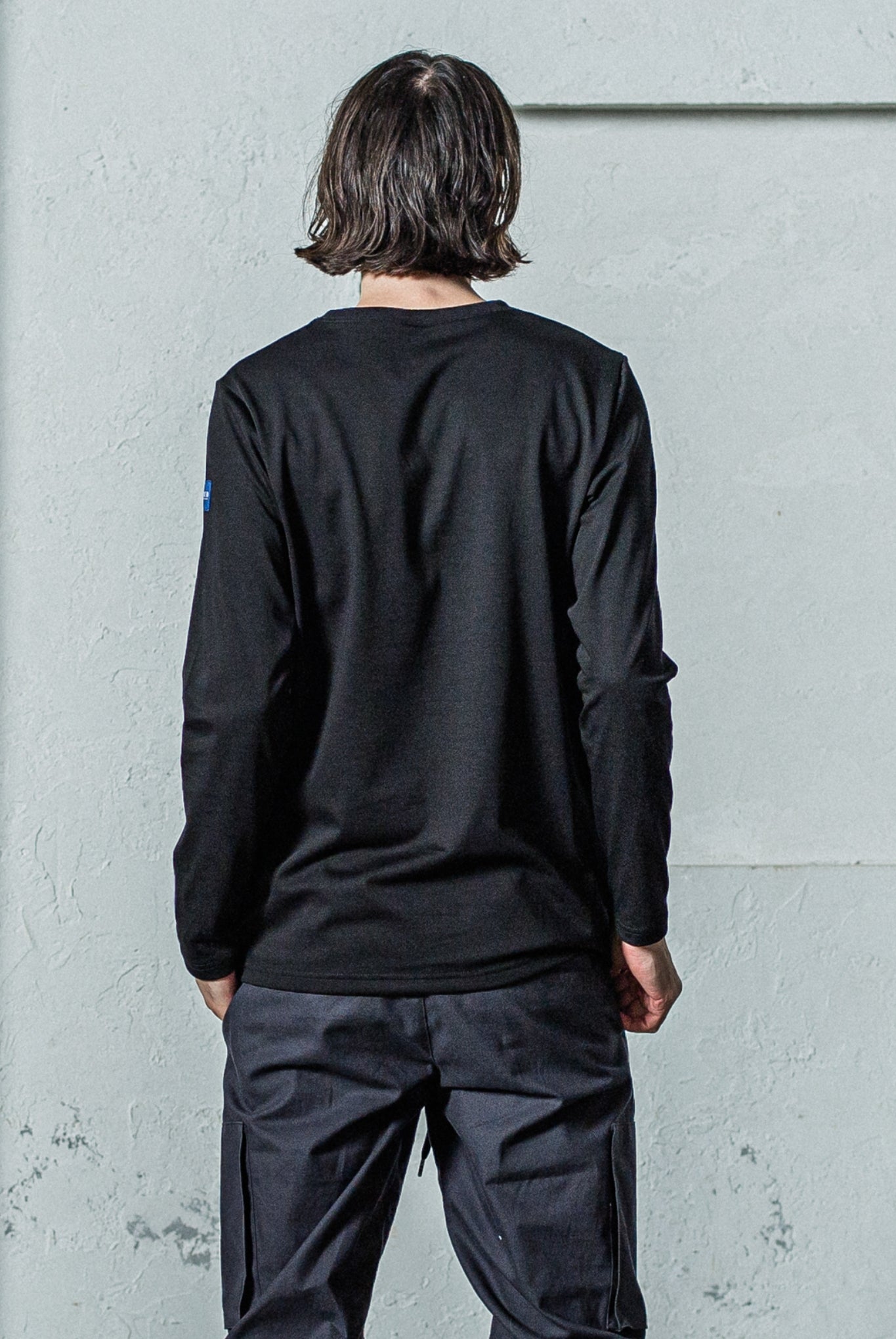 NSNF longsleave Tee RC35-T-009 ロンT 光沢感 コットン100% 蒸れにくい / BLACK [全2色]