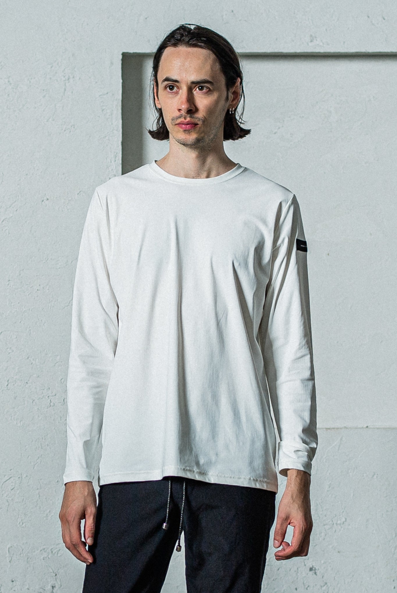 【ご予約受付中】nylon longsleave Tee RC35-T-010 ロンT 速乾性 ストレッチ しなやかな手触り / WHITE [全2色]