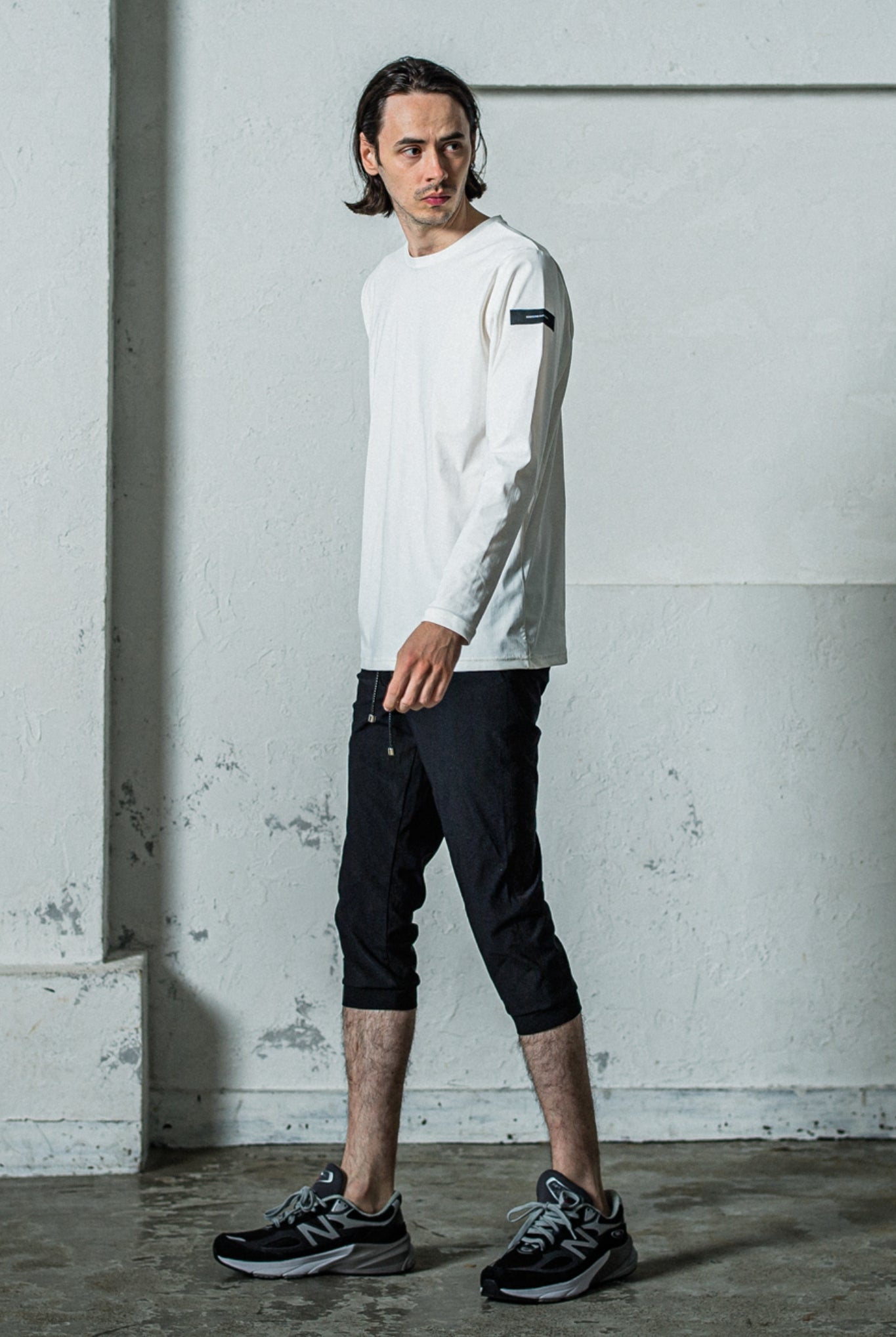 【ご予約受付中】nylon longsleave Tee RC35-T-010 ロンT 速乾性 ストレッチ しなやかな手触り / WHITE [全2色]