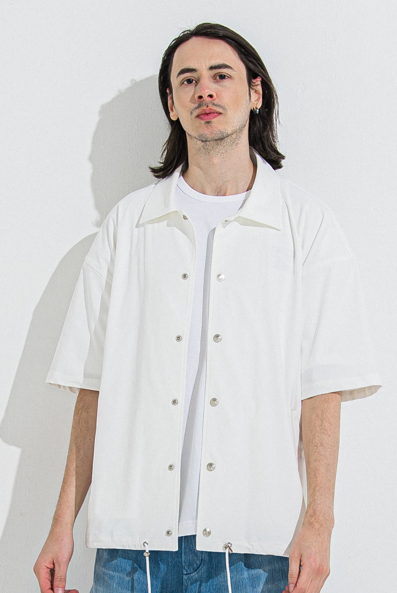 【ご予約受付中】NYLON HALF COACH JACKET RC36-C-002 コーチジャケット セットアップ / WHITE