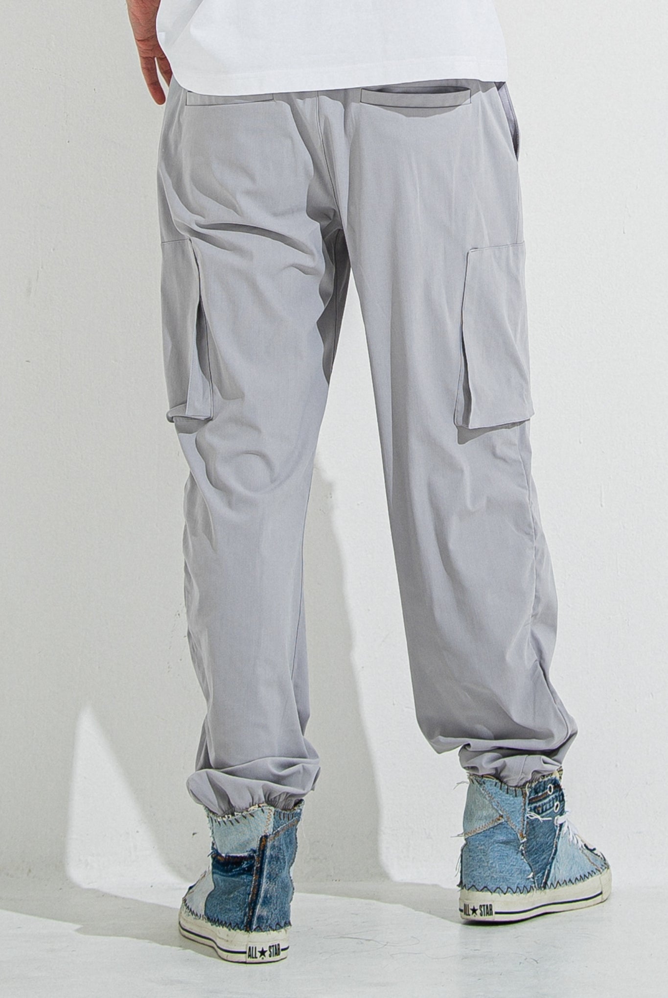 【ご予約受付中】DAVID NYLON CARGO PANTS RC36-ST-040 カーゴパンツ イージーパンツ 速乾性 ストレッチ / GREY