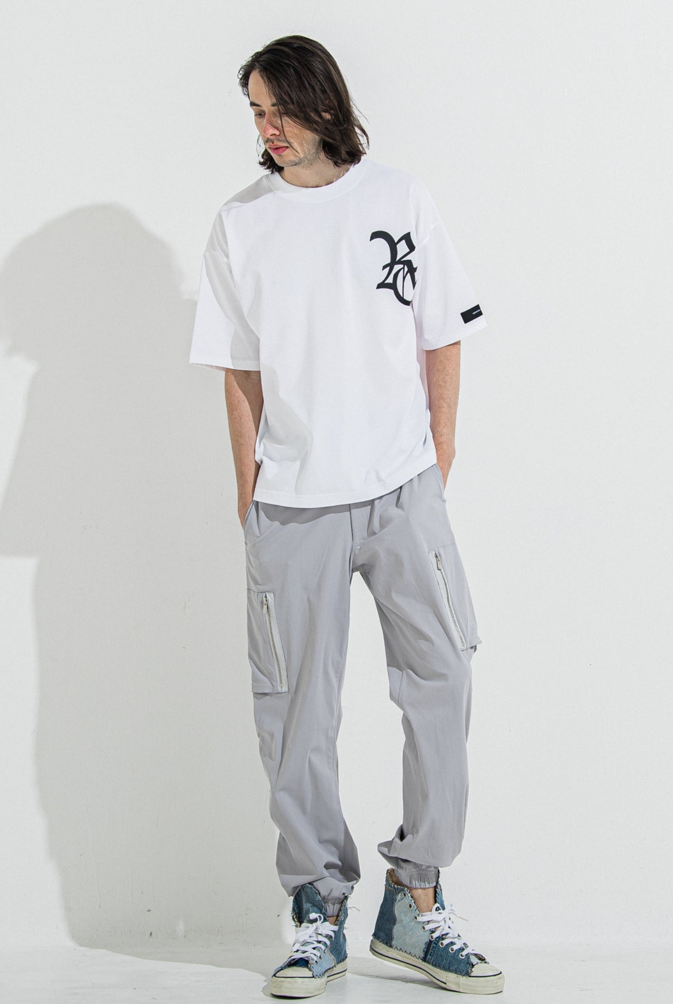 【ご予約受付中】DAVID NYLON CARGO PANTS RC36-ST-040 カーゴパンツ イージーパンツ 速乾性 ストレッチ / GREY