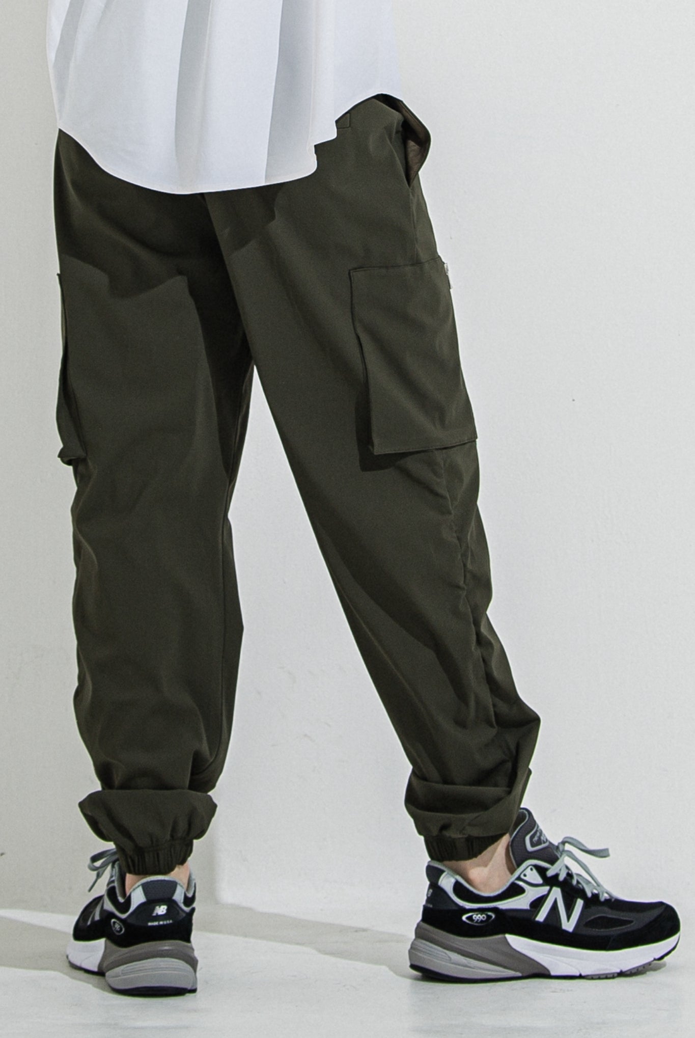 【ご予約受付中】DAVID NYLON CARGO PANTS RC36-ST-040 カーゴパンツ イージーパンツ 速乾性 ストレッチ / KHAKI