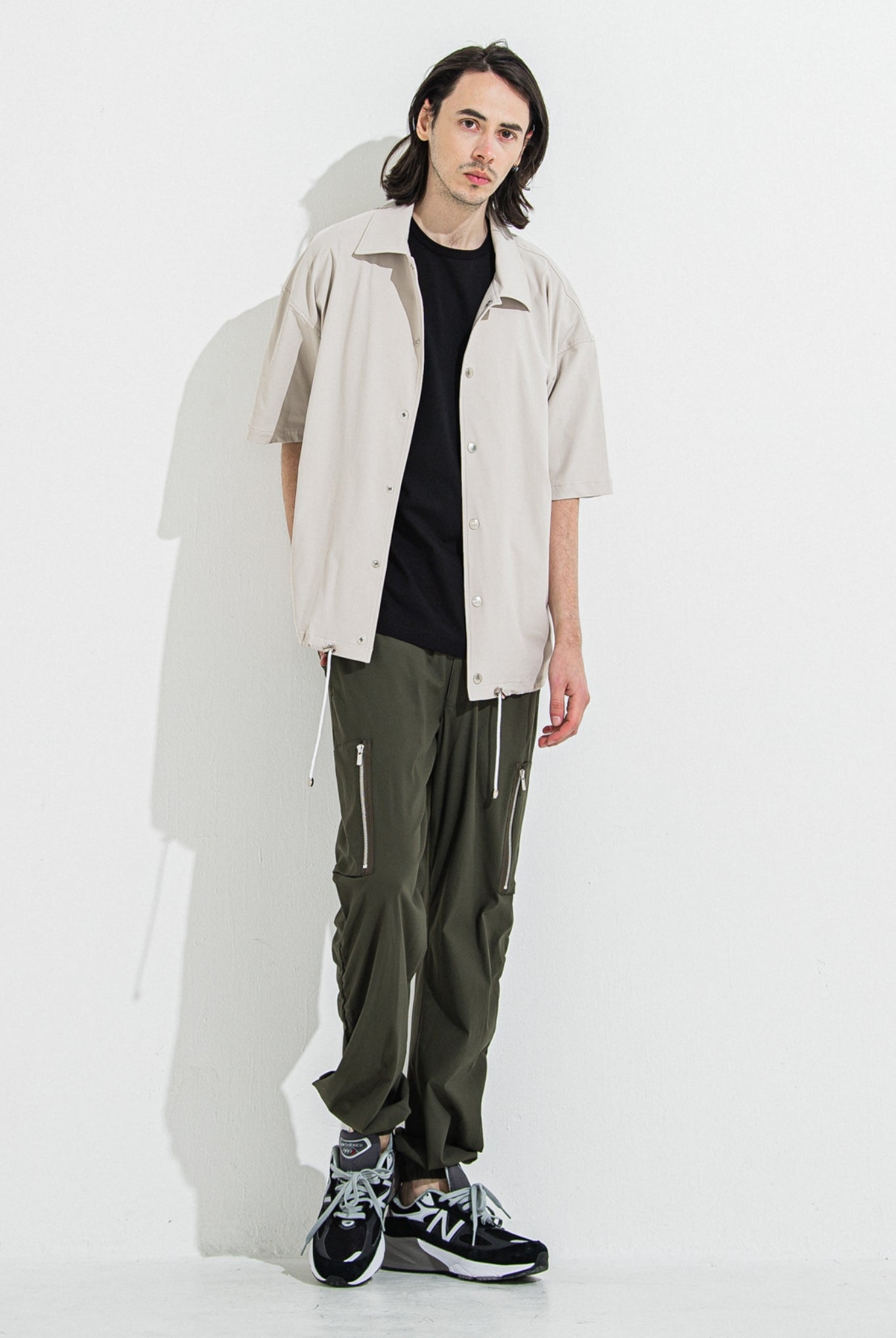 【ご予約受付中】DAVID NYLON CARGO PANTS RC36-ST-040 カーゴパンツ イージーパンツ 速乾性 ストレッチ / KHAKI