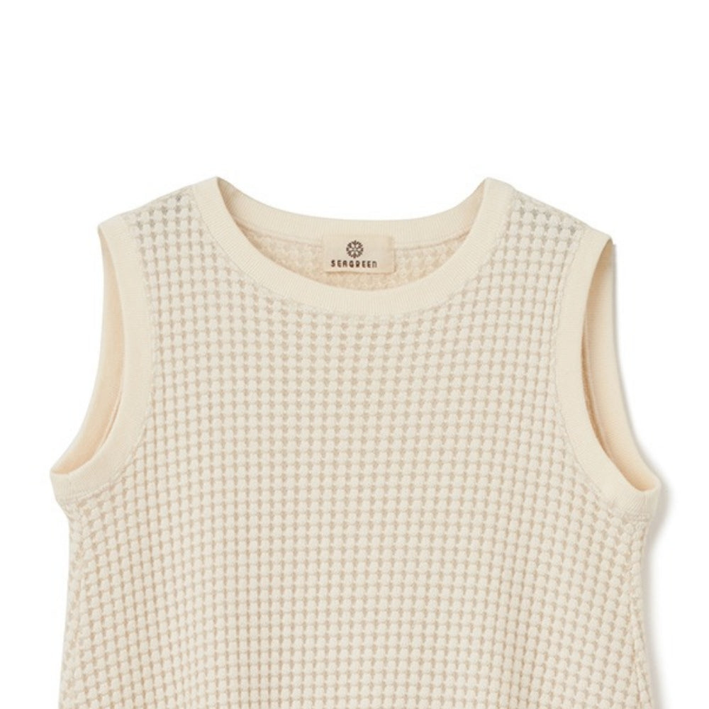 BIG WAFFLE ONE PIECE LSEA24S8590-E ワンピース / CREAM