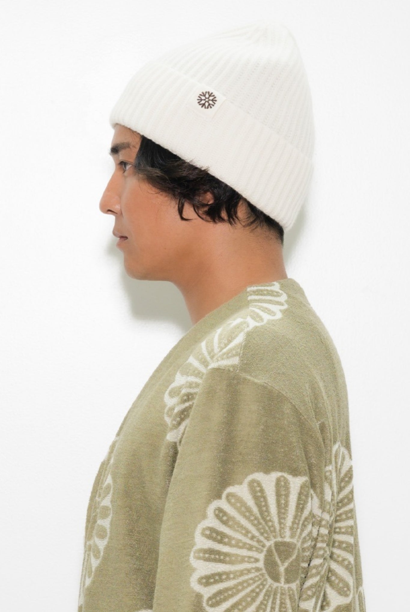 WOOL CASHMERE CAP MSEA24A0286-U ニットキャップ ビーニー カシミア ユニセックス / IVORY