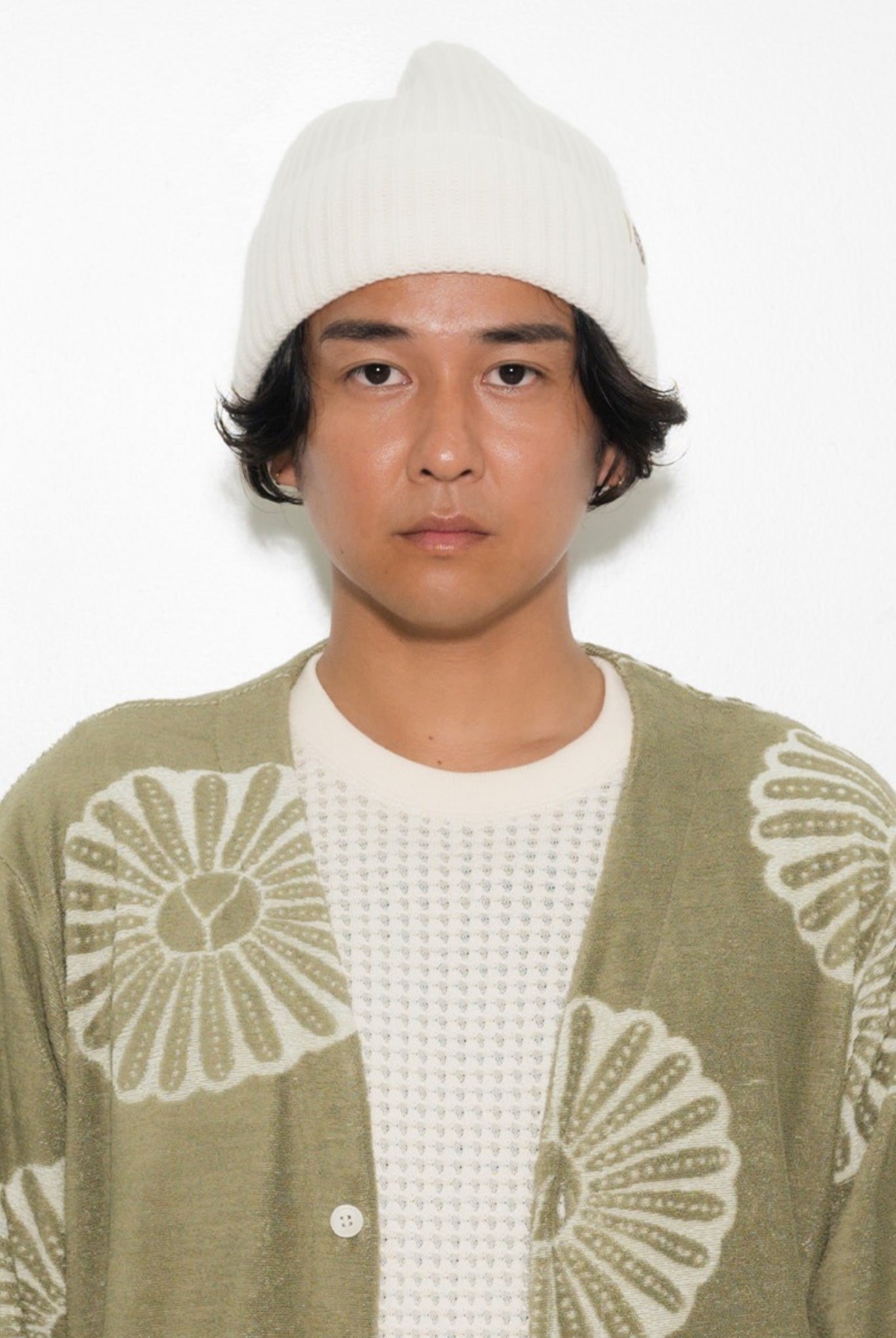 WOOL CASHMERE CAP MSEA24A0286-U ニットキャップ ビーニー カシミア ユニセックス / IVORY