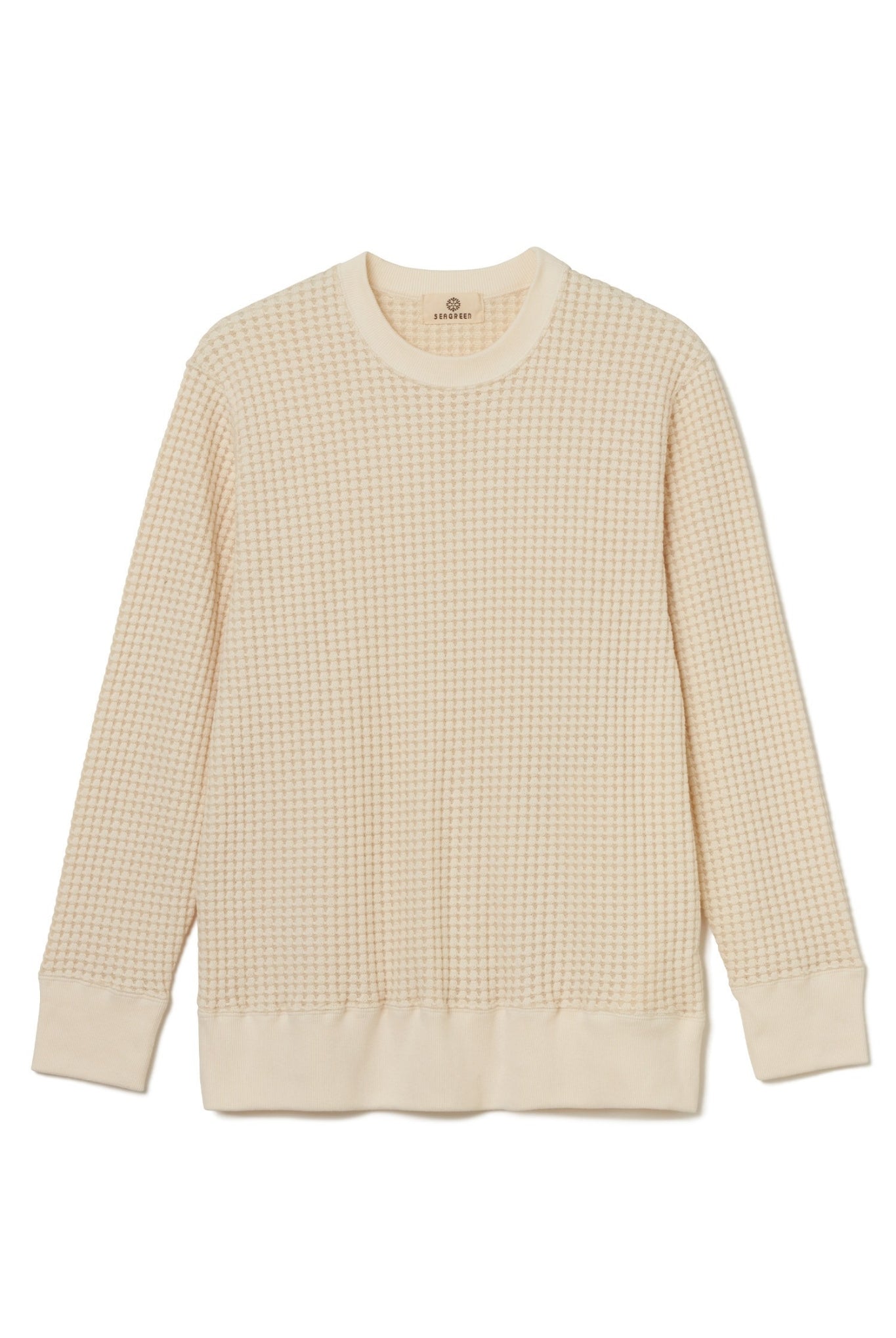 BIG WAFFLE PULLOVER MSEA24A8234-M プルオーバー カットソー ジップポケット付き 速乾 軽量 ストレッチ 日本製 / CREAM