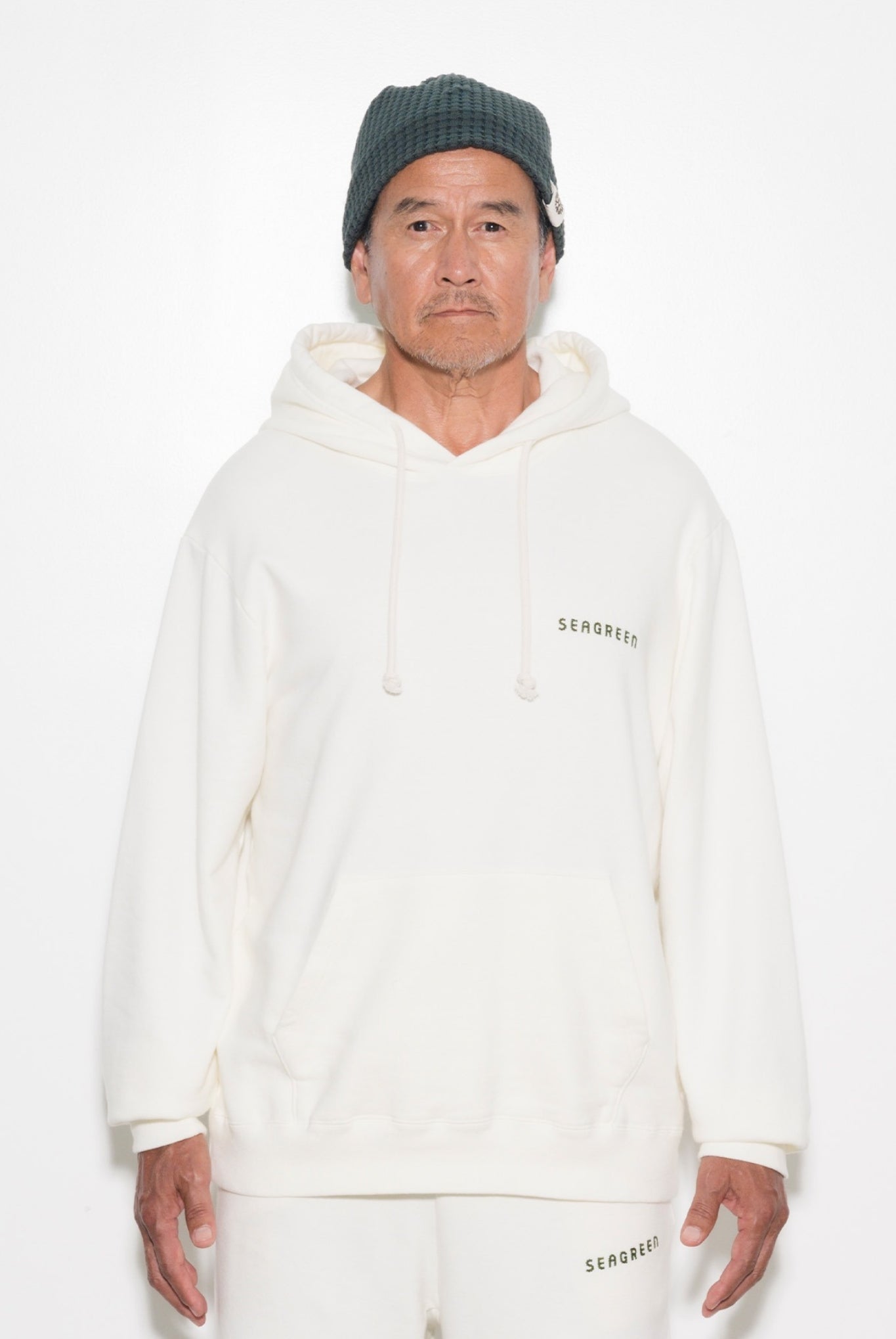 REGULAR FIT HOODIE MSEA24A8323-M フーディー スウェットパーカー オーガニックコットン 100% 裏毛 オールシーズン セットアップ 日本製 / D.GREEN