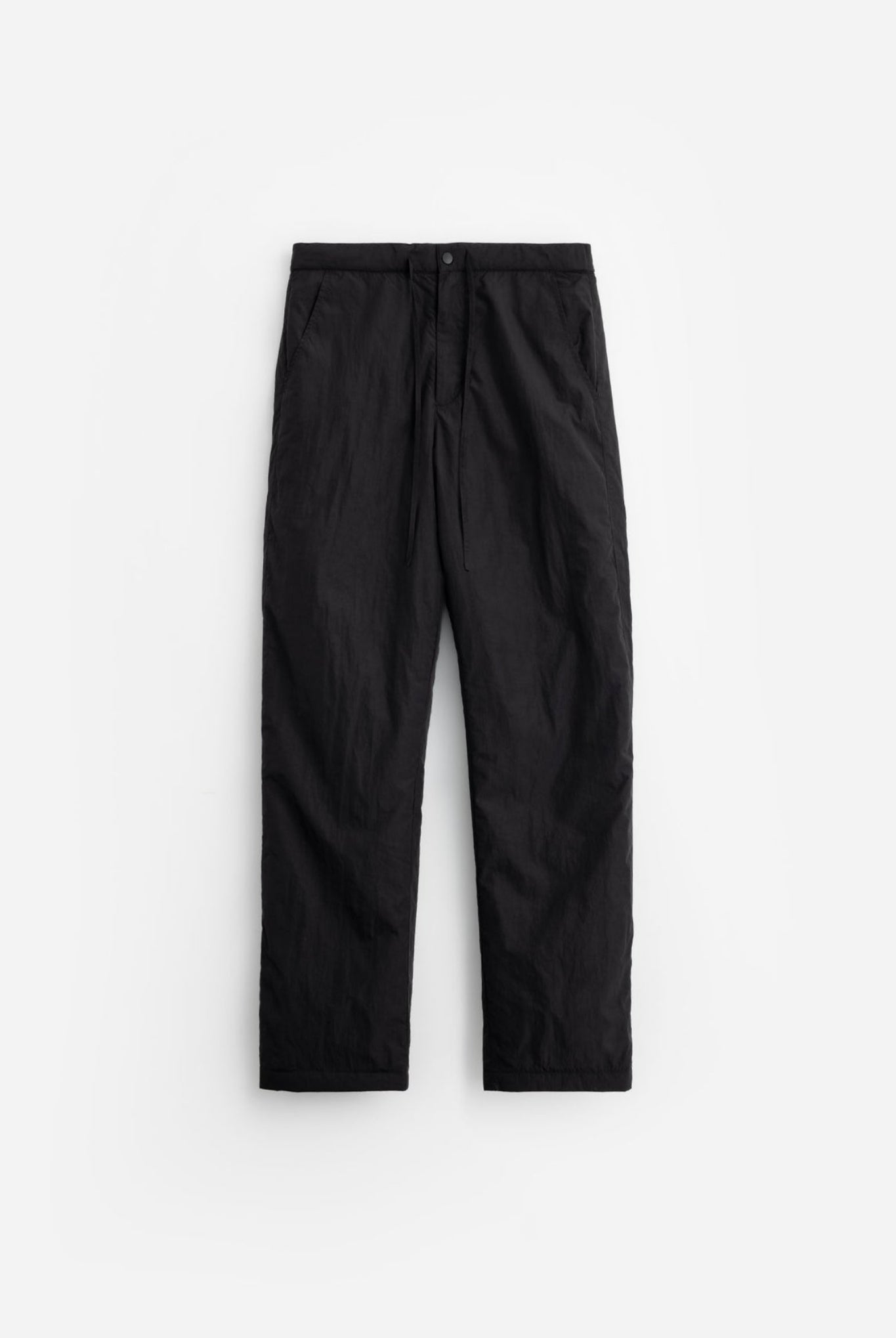 Puffer Relaxed Pant SLA-M3542PT ナイロンパンツ 軽量 中綿 ゴムウエスト ドローコード / BLACK