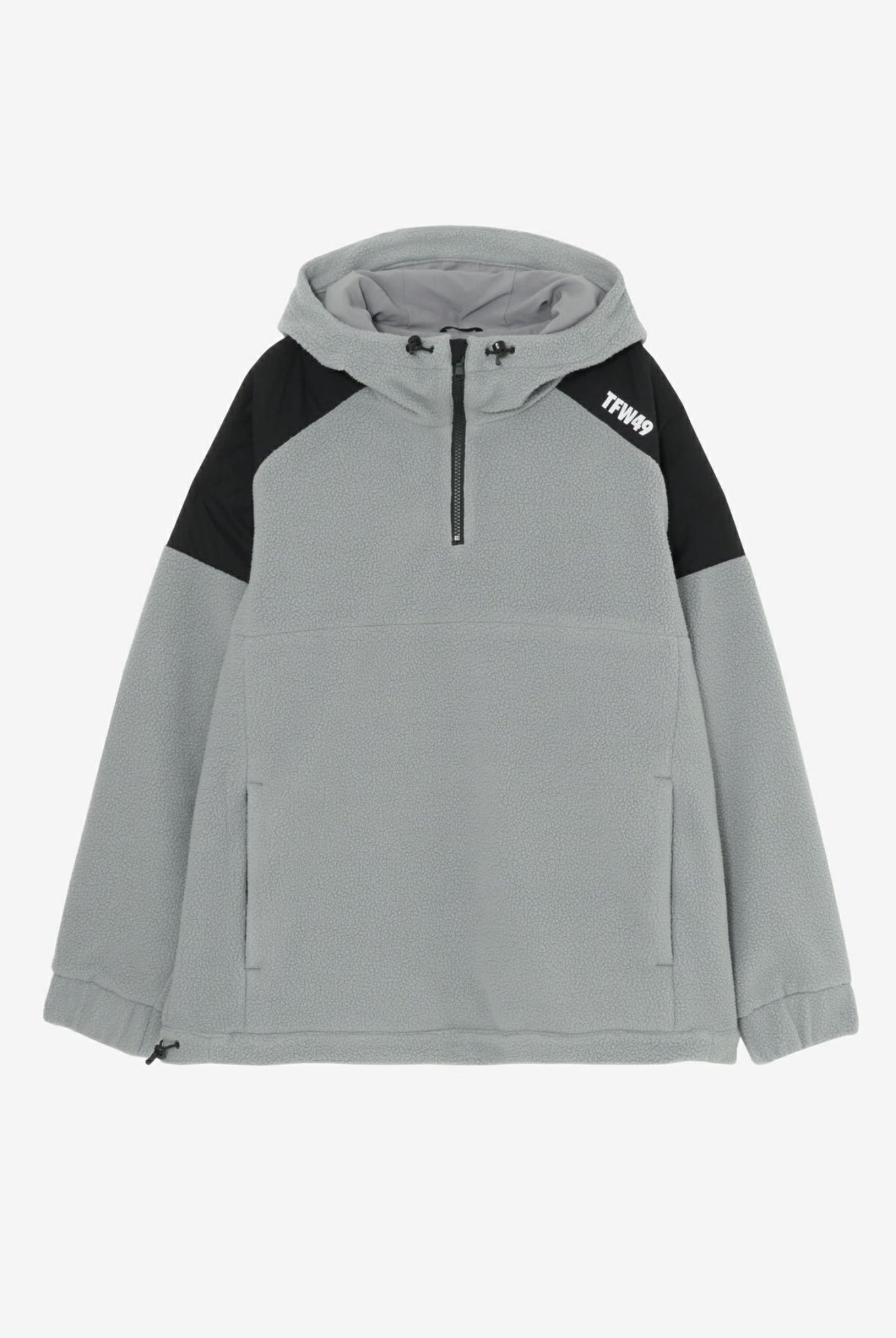 VW FULL ZIP BLOUSON T042420016 フーディー ハーフジップ ストレッチ 保温 透湿 裏起毛 / L.GREYxBK