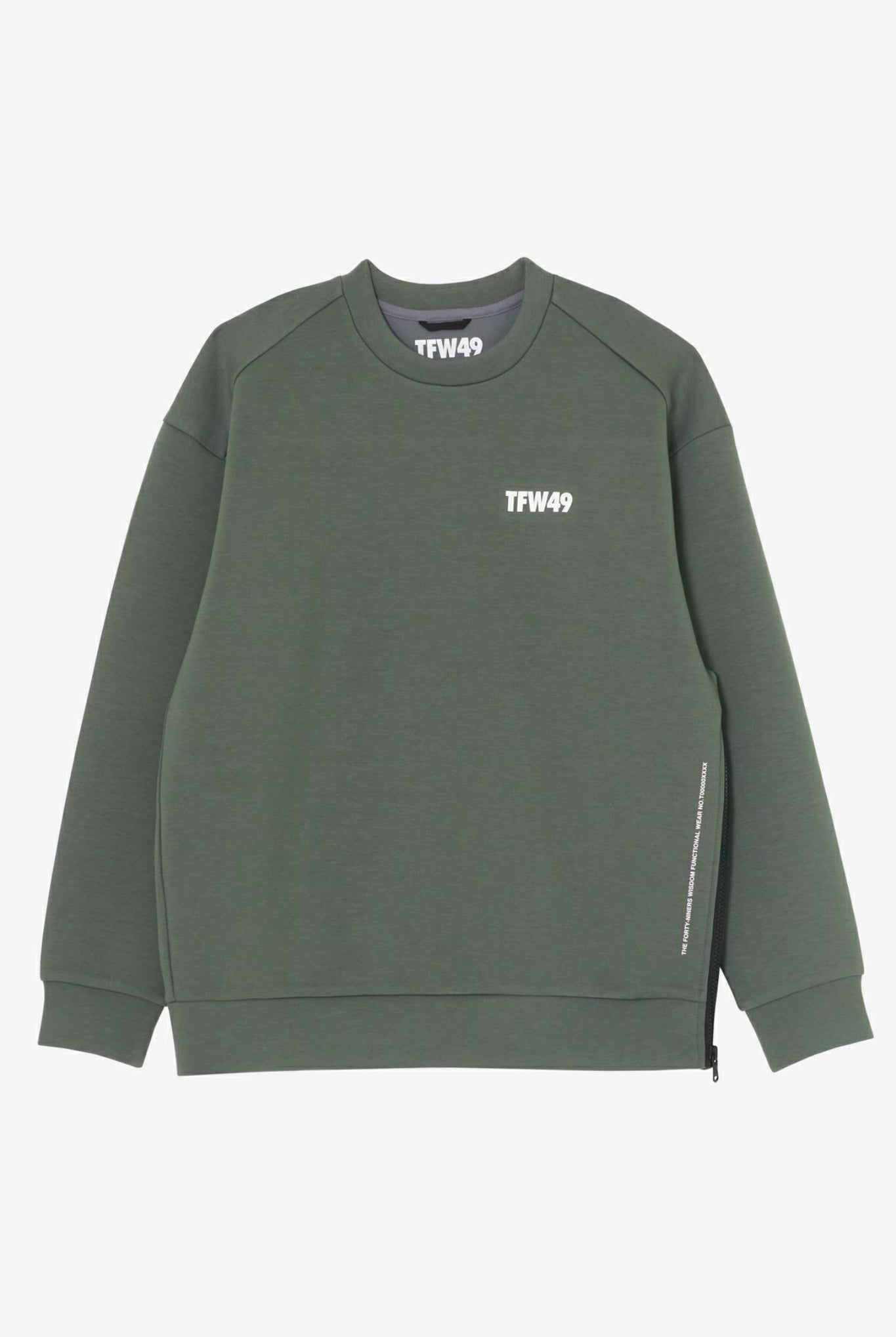 CARDBOARD MATERIAL CREW T102420021 スウェット ストレッチ ダンボールニット 軽量 ユニセックス / GREEN