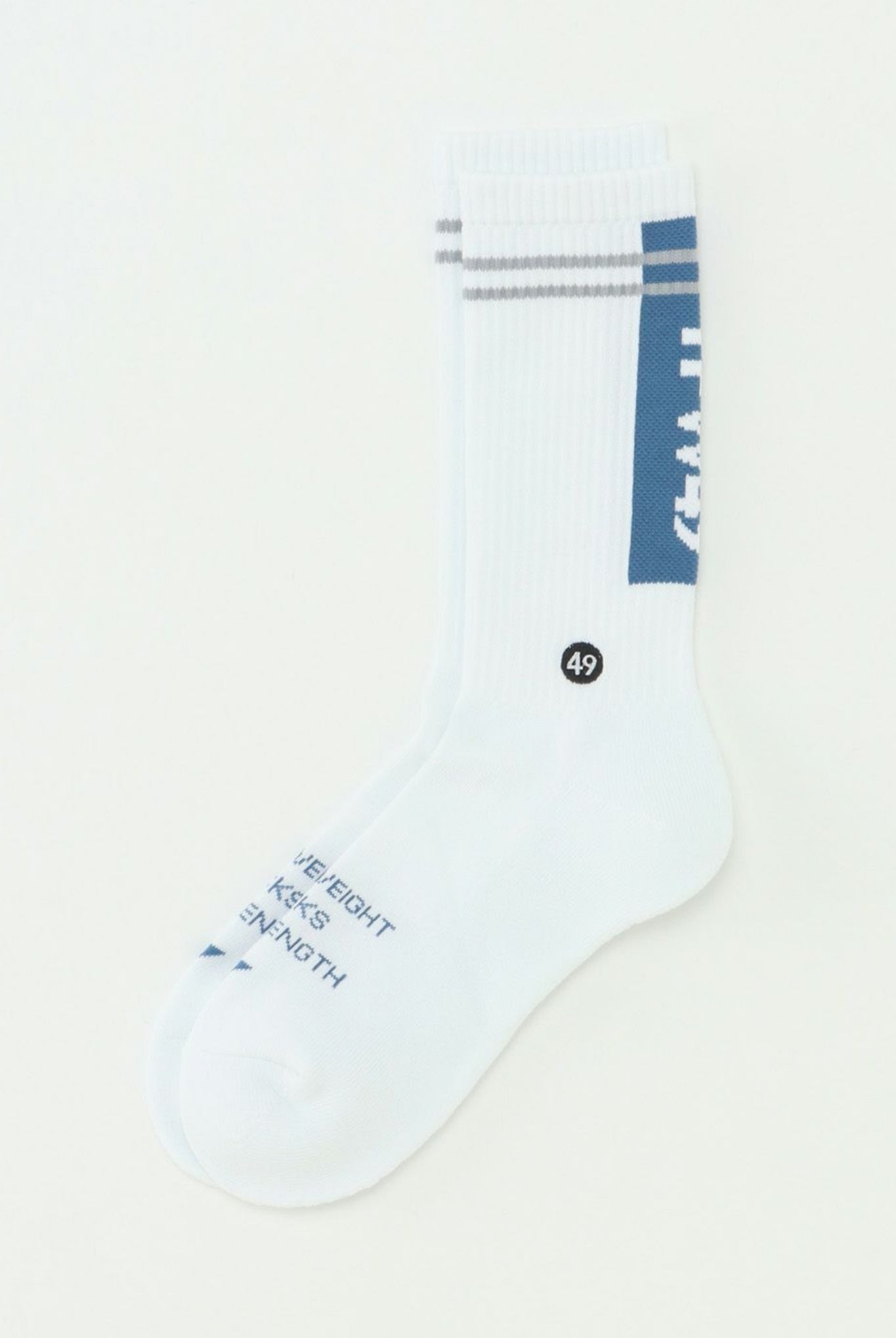 TFW MEDIUM LOGO SOX T132420008 ソックス 耐久性 日本製 / WHITExBLUE