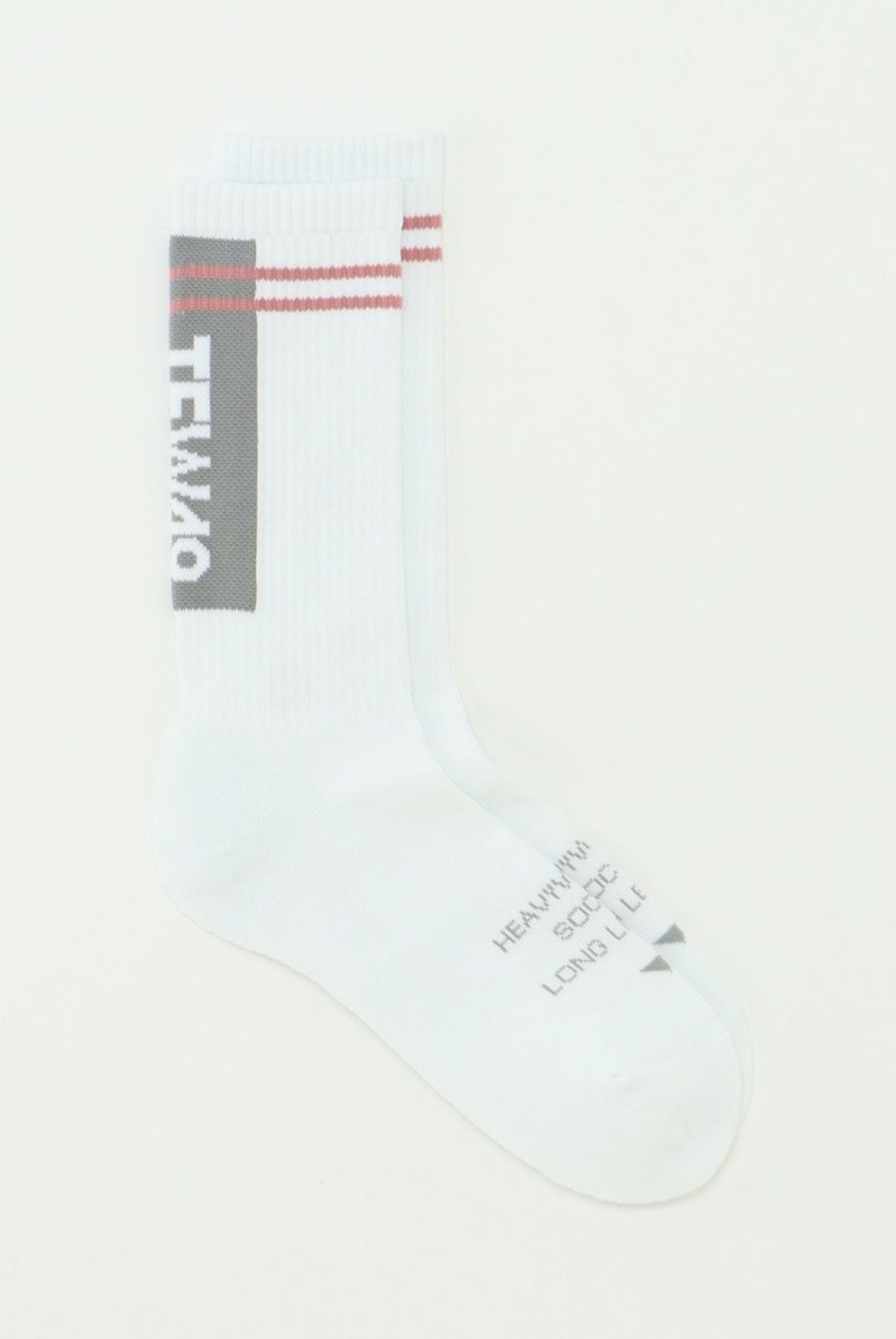 TFW MEDIUM LOGO SOX T132420008 ソックス 耐久性 日本製 / WHITExGREY