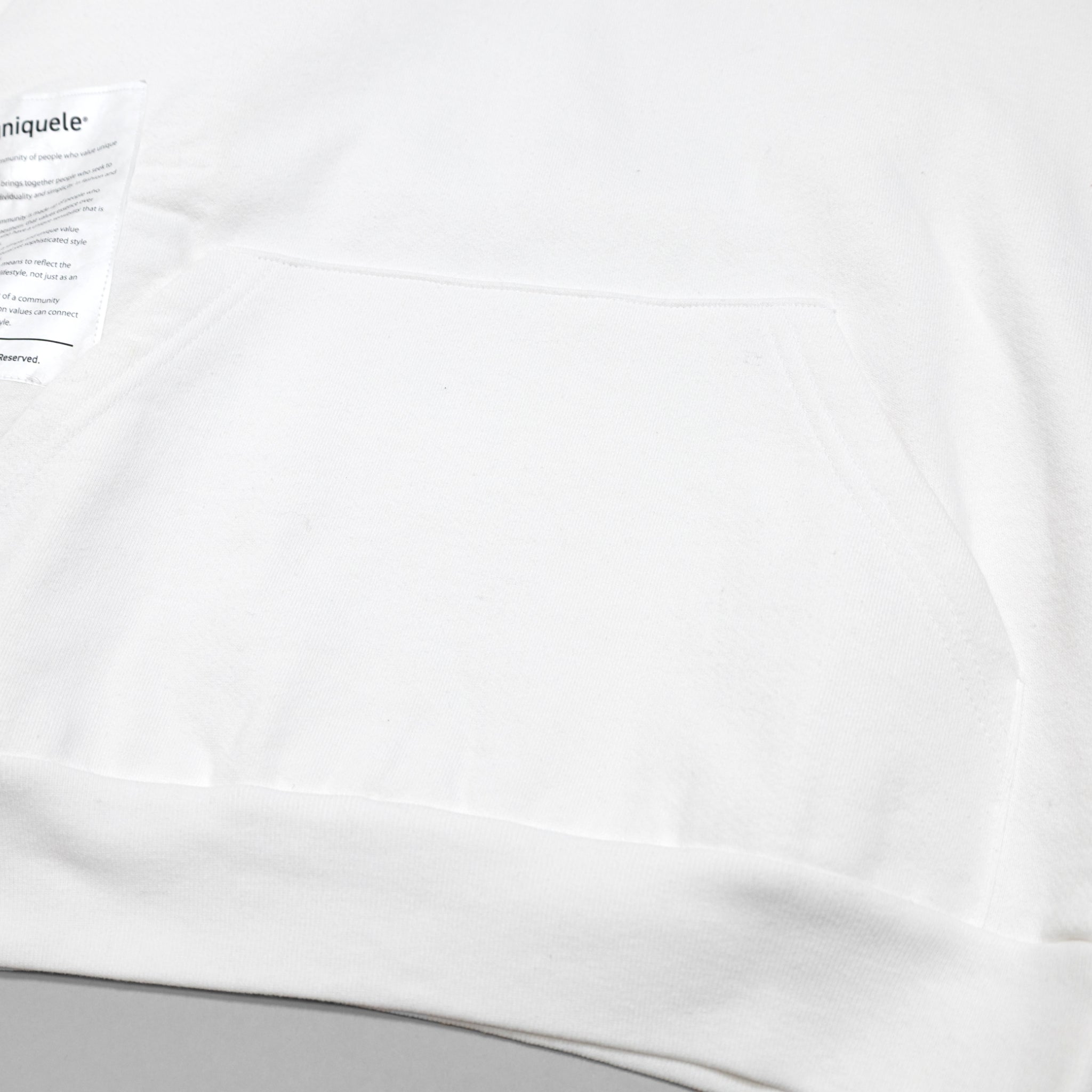 uniquele　HEAVY FLEECE HOODIE スウェット フーディ  FD2001 WHITE ホワイト