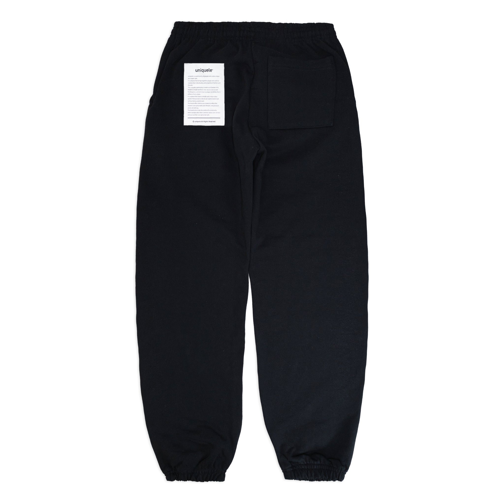 uniquele　HEAVY FLEECE SWEATPANTS スウェット ロングパンツ  LP2001 BLACK ブラック