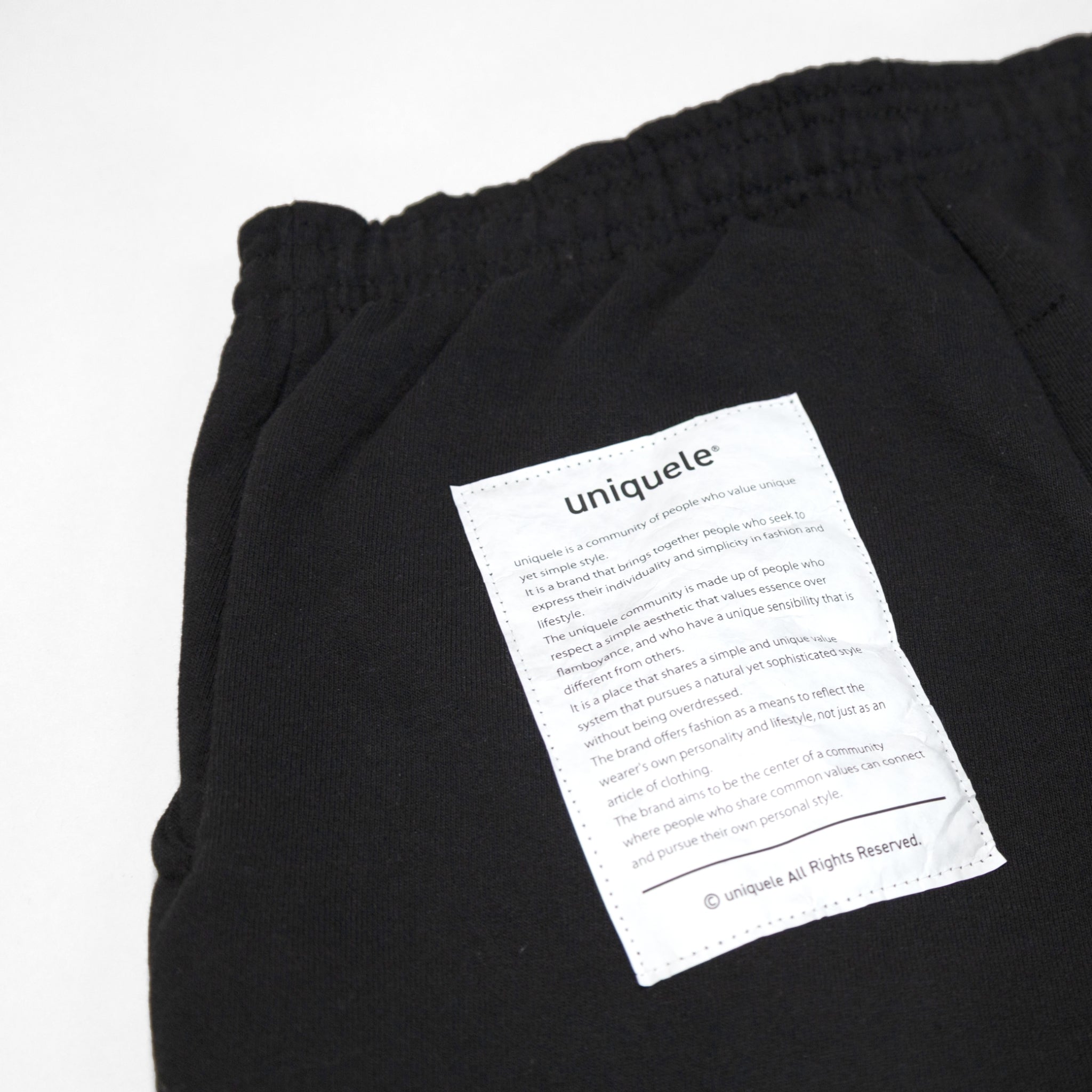 uniquele　HEAVY FLEECE SWEATPANTS スウェット ロングパンツ  LP2001 BLACK ブラック