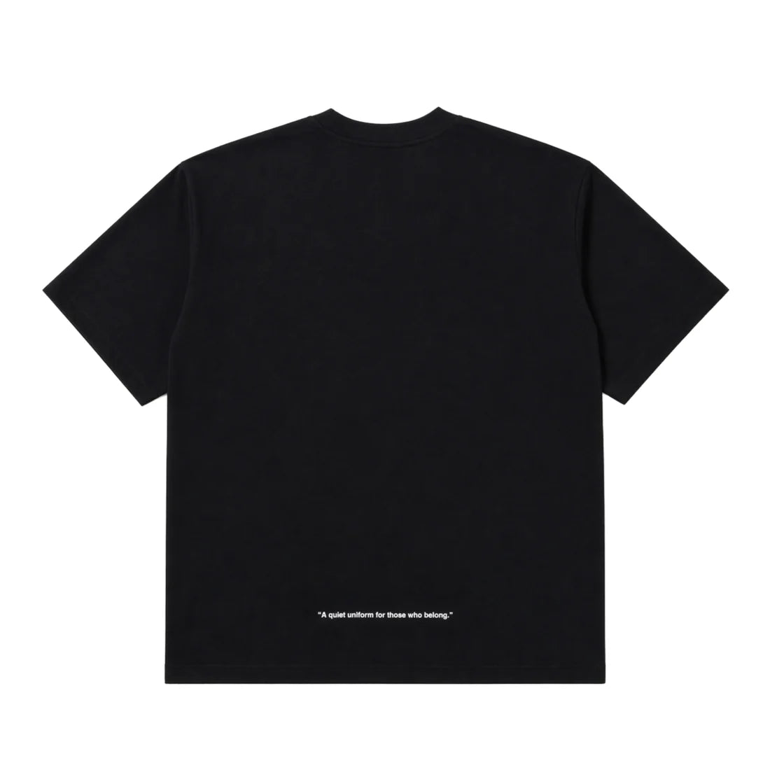 uniquele CREW NECK T-SHIRT ST2002 BLACK / WHITE