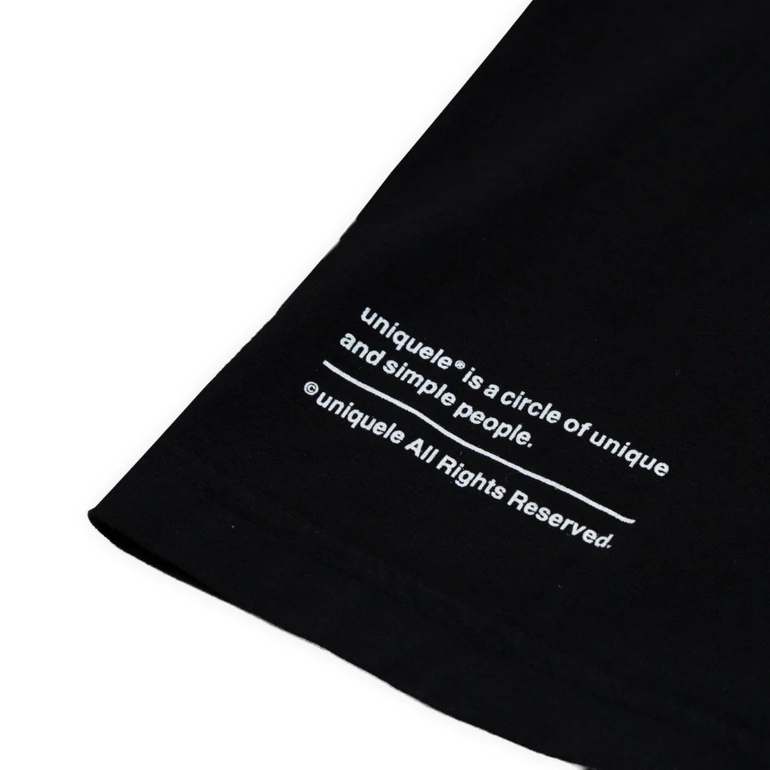 uniquele CREW NECK T-SHIRT ST2003 BLACK / WHITE