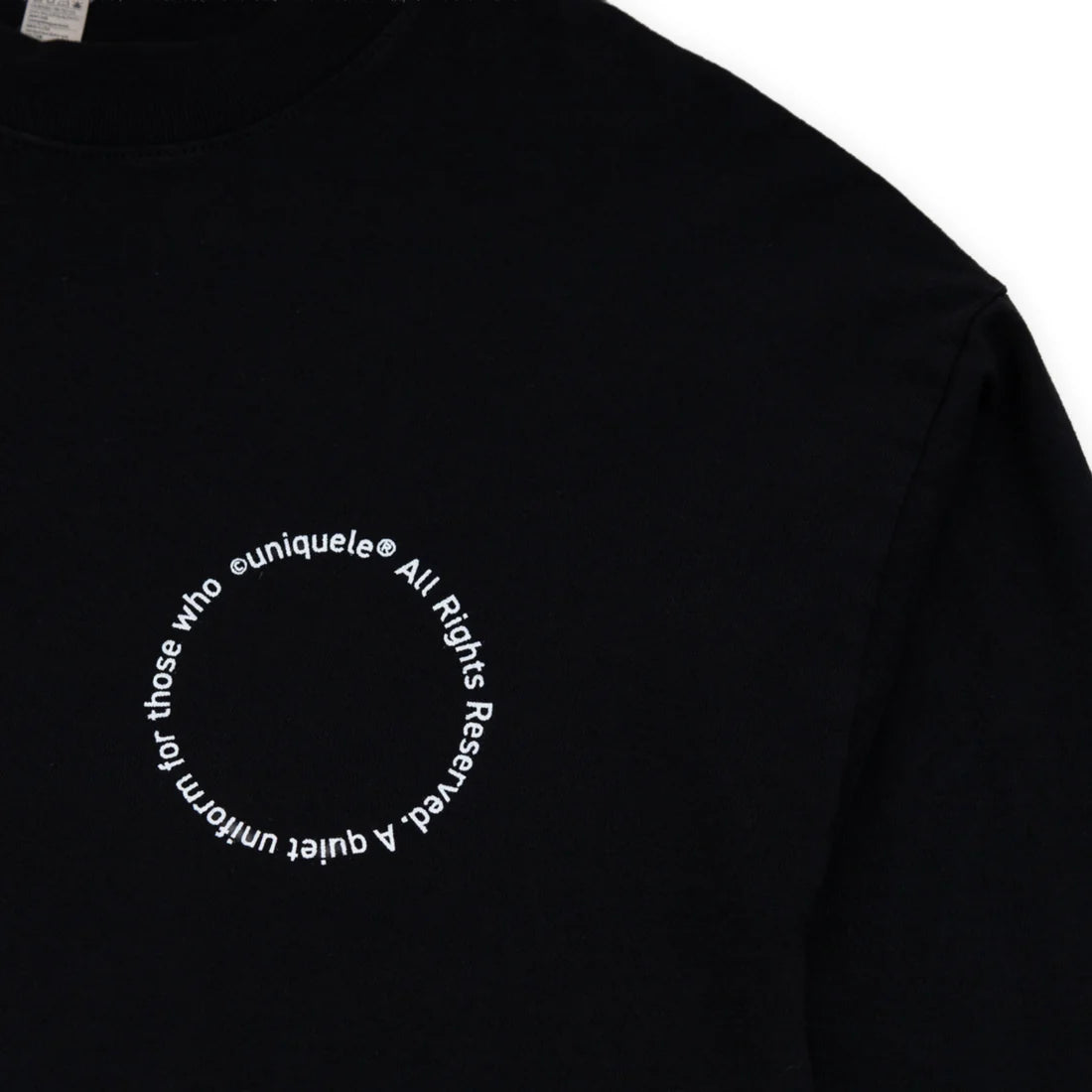 uniquele CREW NECK T-SHIRT ST2003 BLACK / WHITE