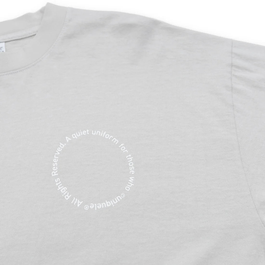 uniquele CREW NECK T-SHIRT ST2003 CEMENT / WHITE