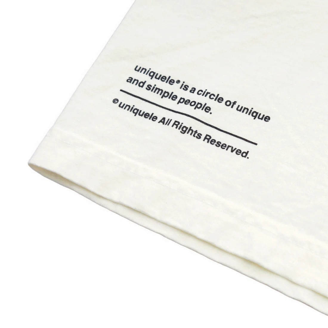 uniquele CREW NECK T-SHIRT ST2003 OFF WHITE
