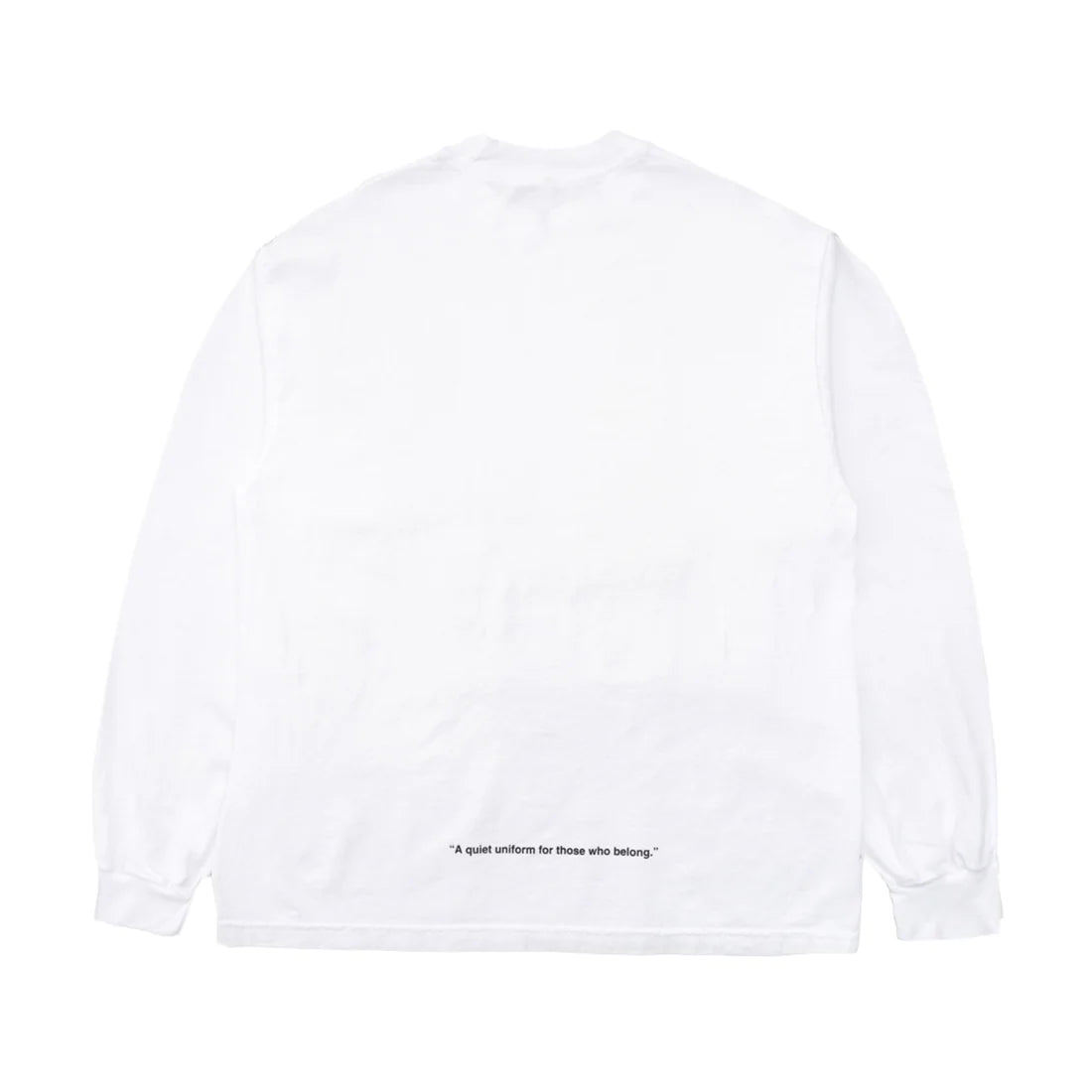 uniquele ロンT クルーネック Made in USA 6.5oz ホワイト×ブラック | uniquele LS2002