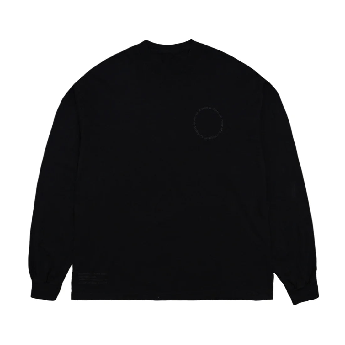 uniquele　LONG SLEEVE CREW NECK T-SHIRT LS2003 BLACK / BLACK